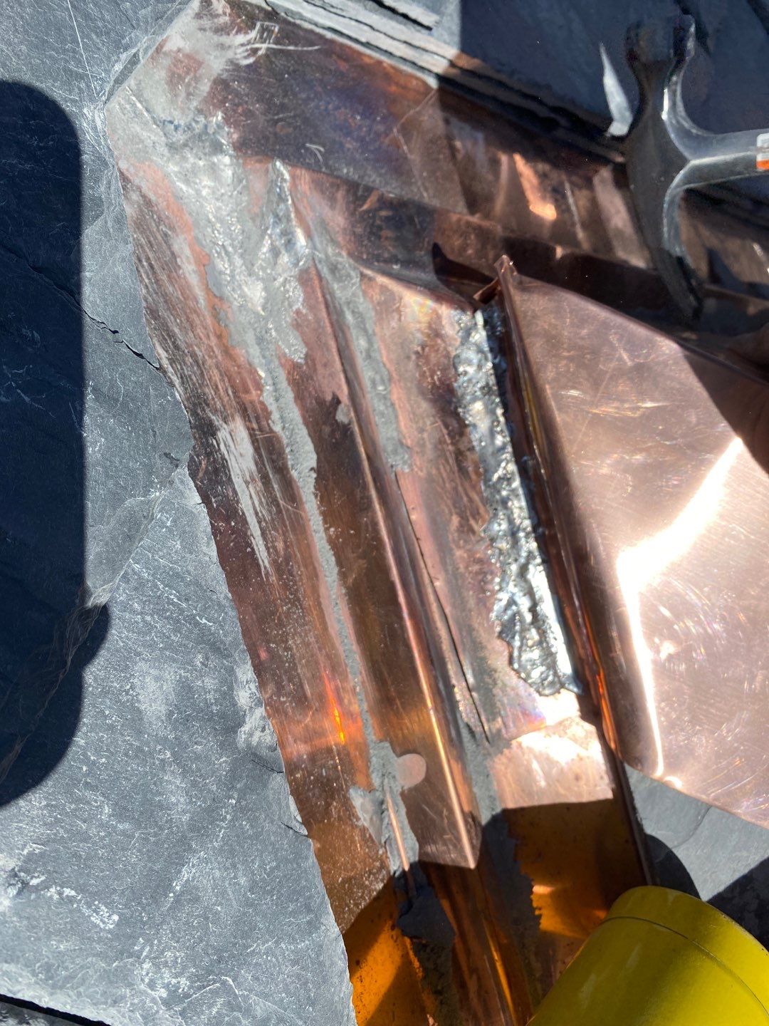 Residential Roofing Installation using Vermont Slate by A Plus Exterior