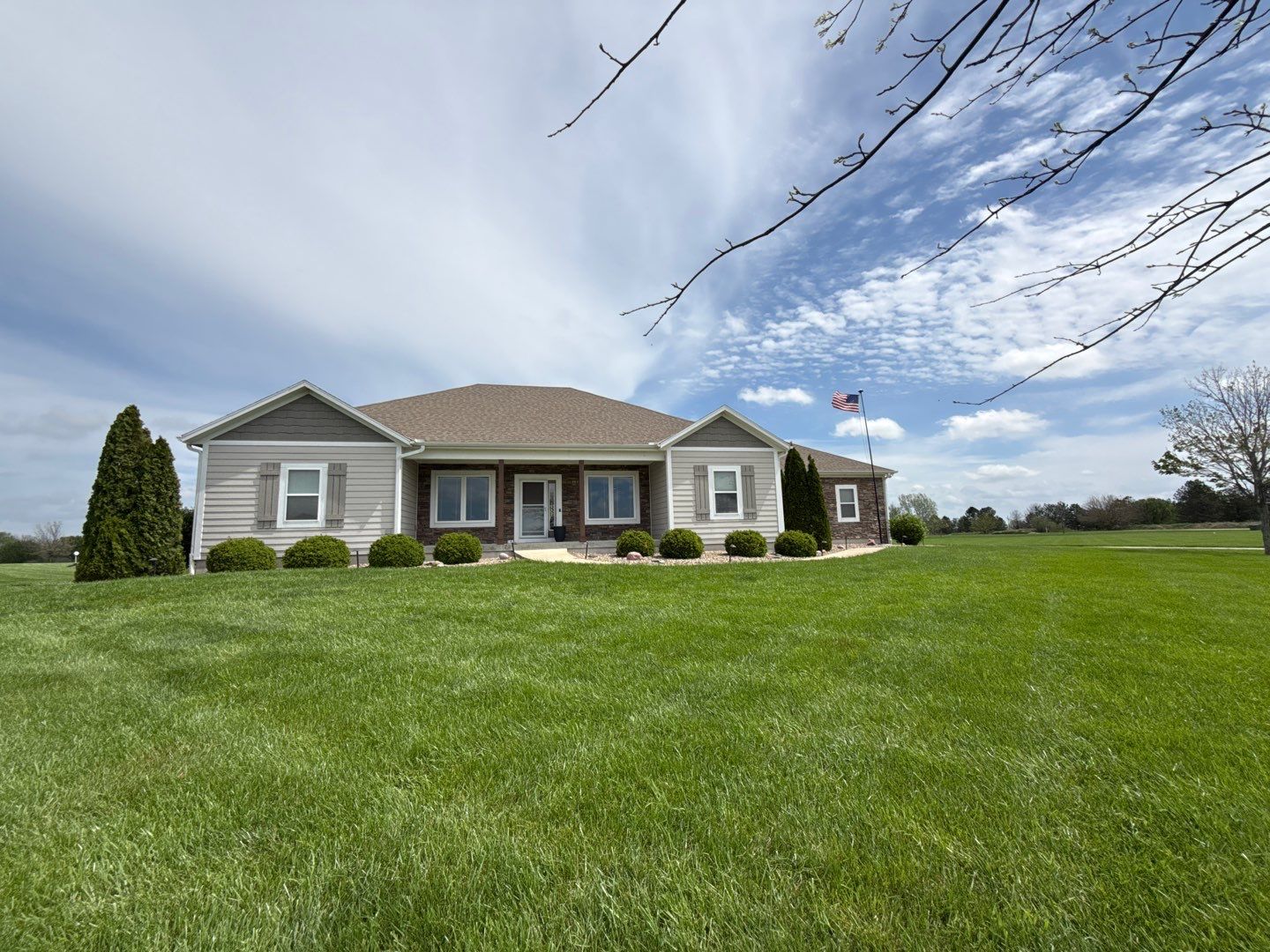 Exterior Painting and Wood Rot Repair for Wellsville Residence by Cougar Painting