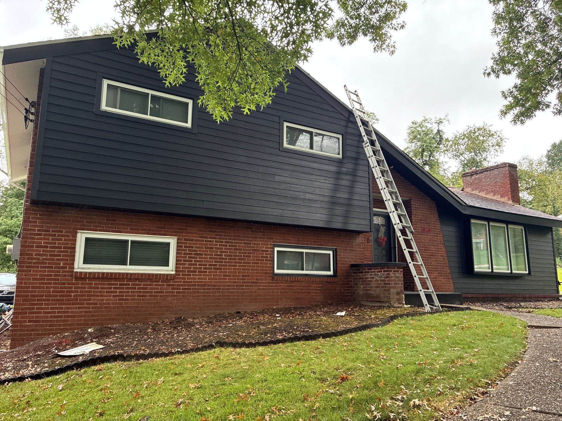 James Hardie Siding Replacement in Midnight Black by Ideal Siding Pittsburgh
