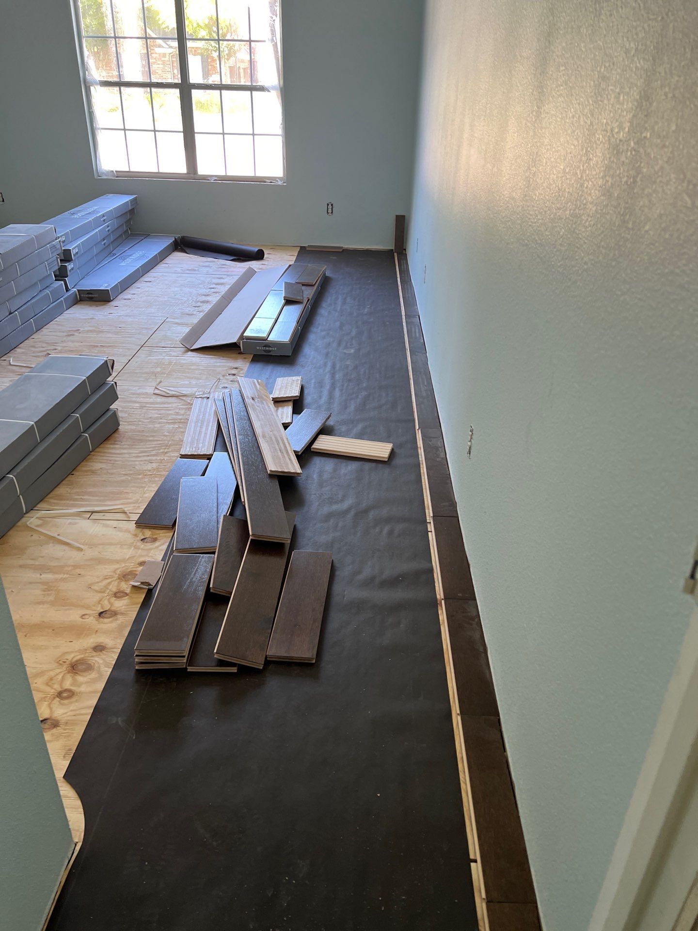 In Progress - Nail Down Prefinished Birch will give this home a warm Western look. by Bernard Hardwood Floors