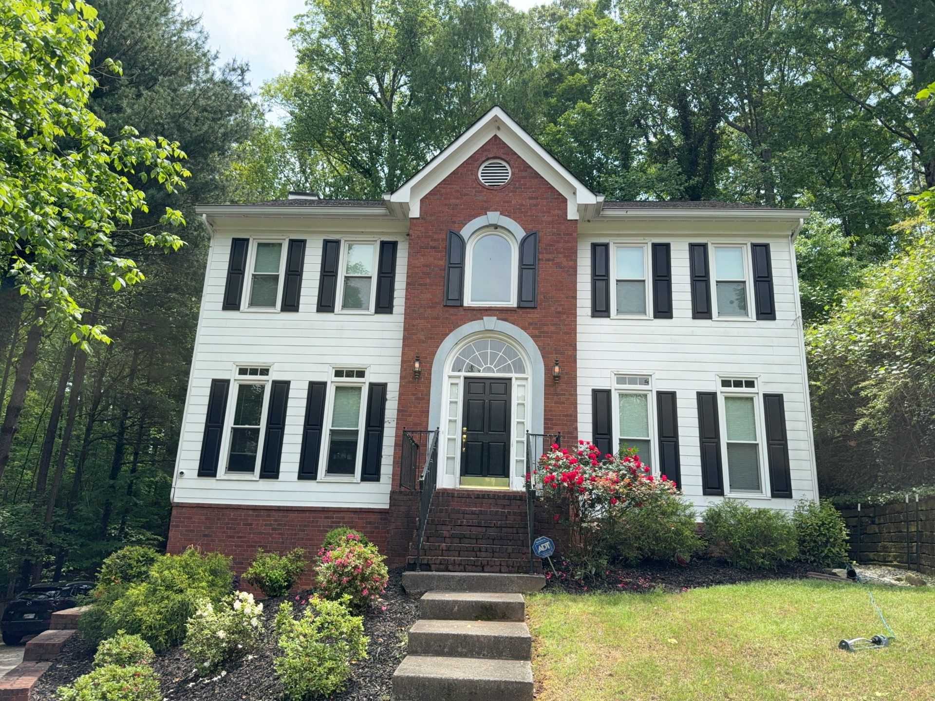 Front Porch Railing Replacement using Trex White Composite Railing by Nelson Exteriors