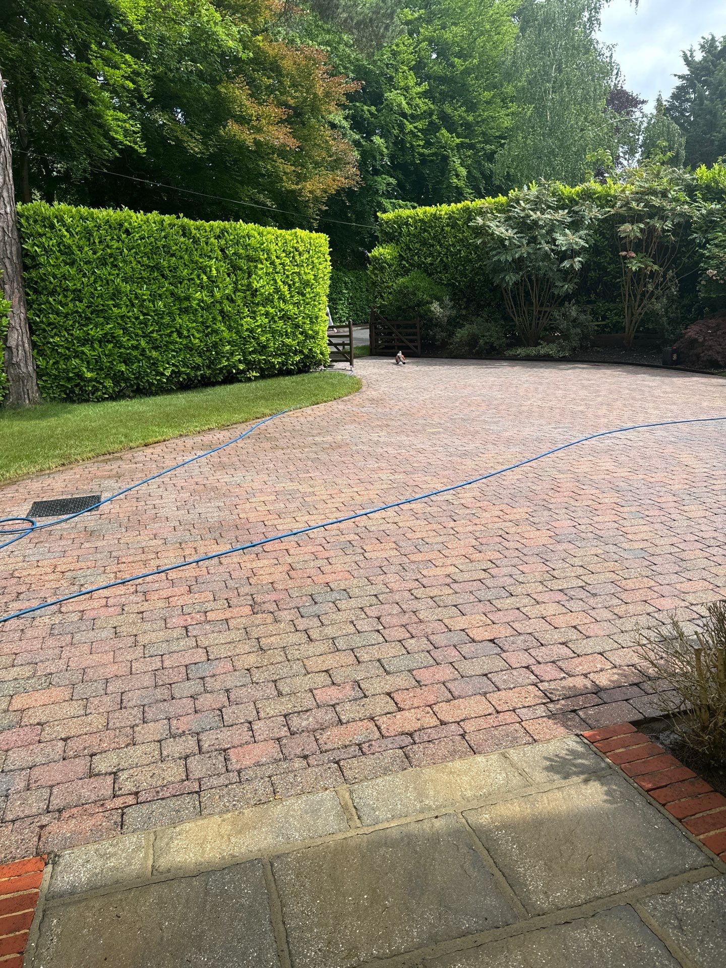 Driveway And Patio Clean using honda 21 ltr/min by Ges Exterior Cleaning ltd