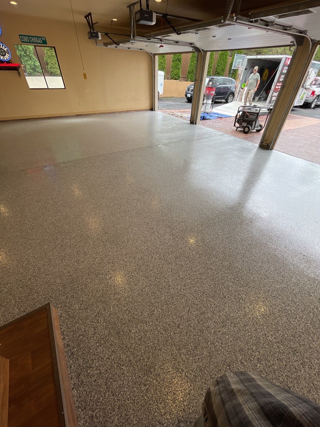 Garage Transformation using Silver Creek by Croc Coatings, LLC