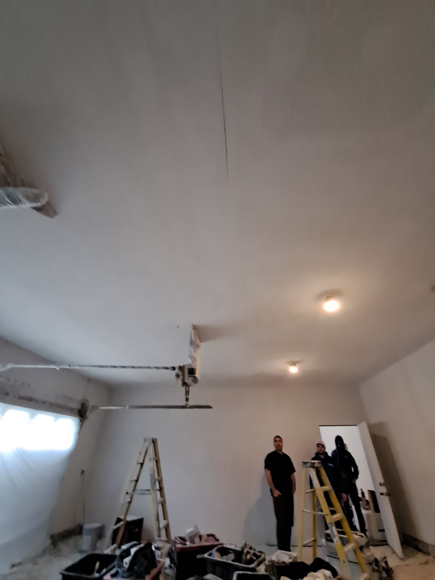 Garage dry wall repair/ re-texture, re-paint by Gordon Painting