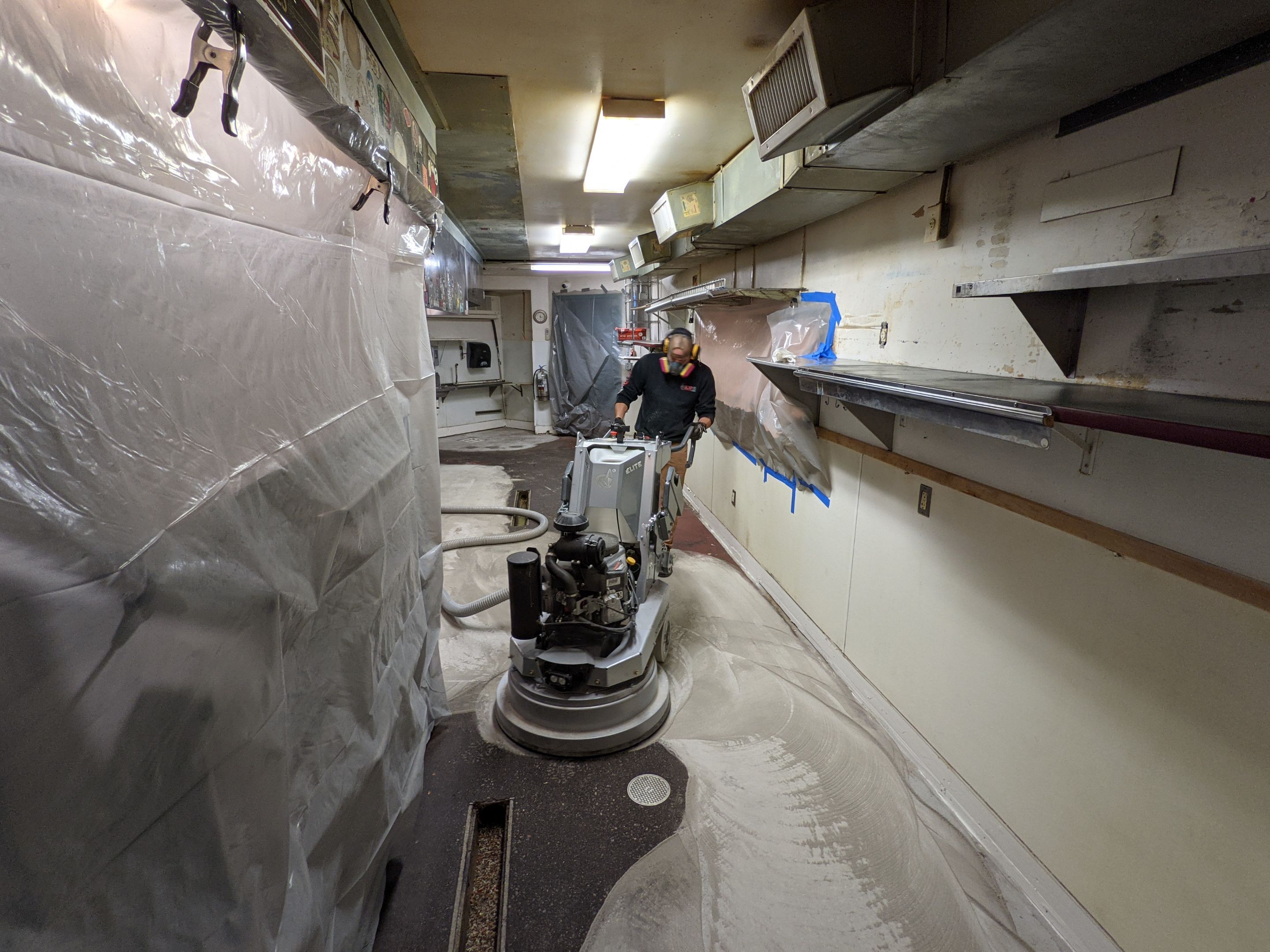 Commercial Floor Transformation using Penntek Evolution System by Croc Coatings, LLC