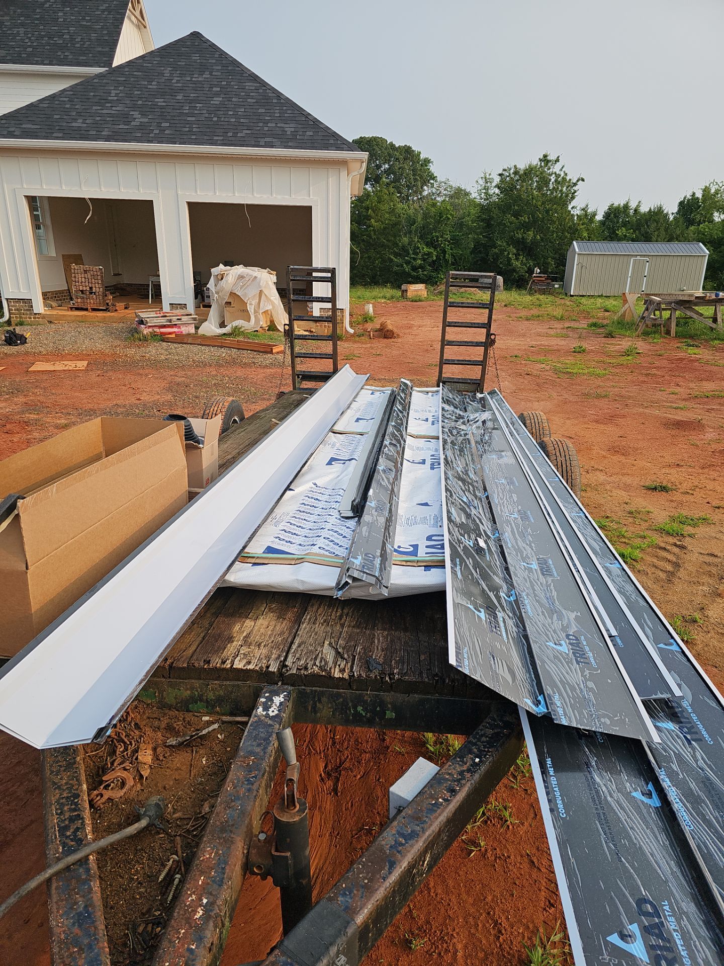 Jason's metal porch roof by BROCK BUILDERS 