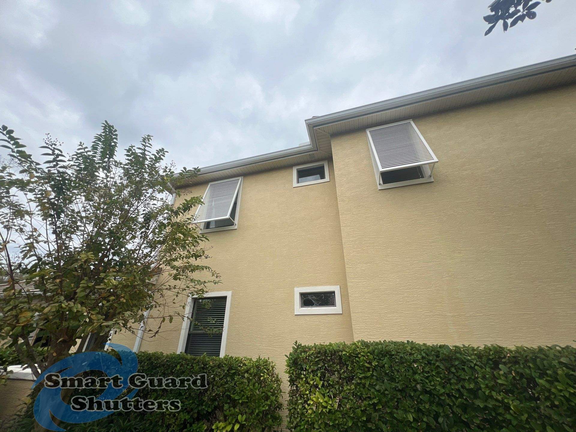 Decorative Bahamas in Traffic White  by Smart Guard Shutters