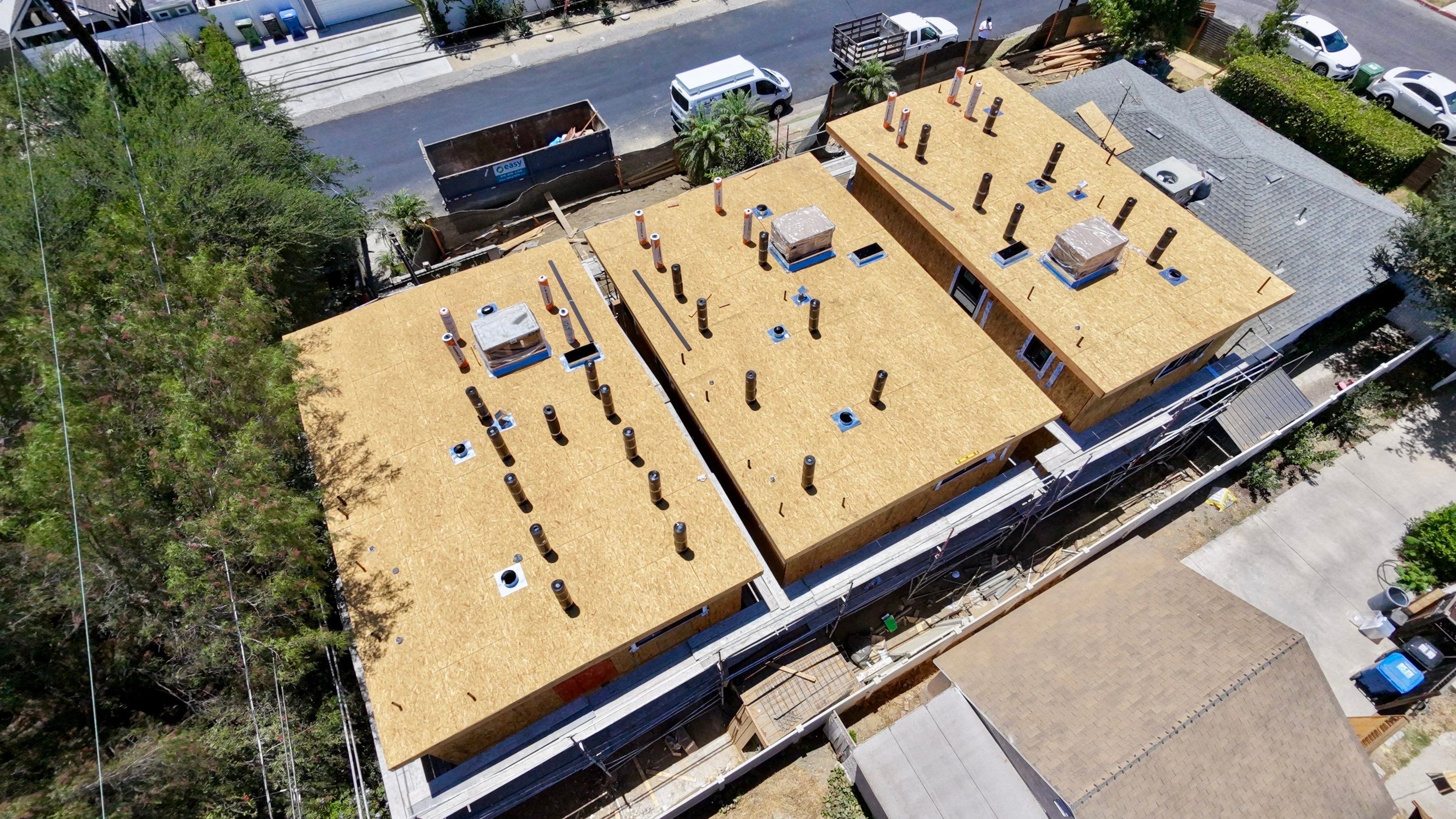 New Multi-Unit Residential Framing and Flat Roof Installation in Van Nuys by Hull Brothers Roofing
