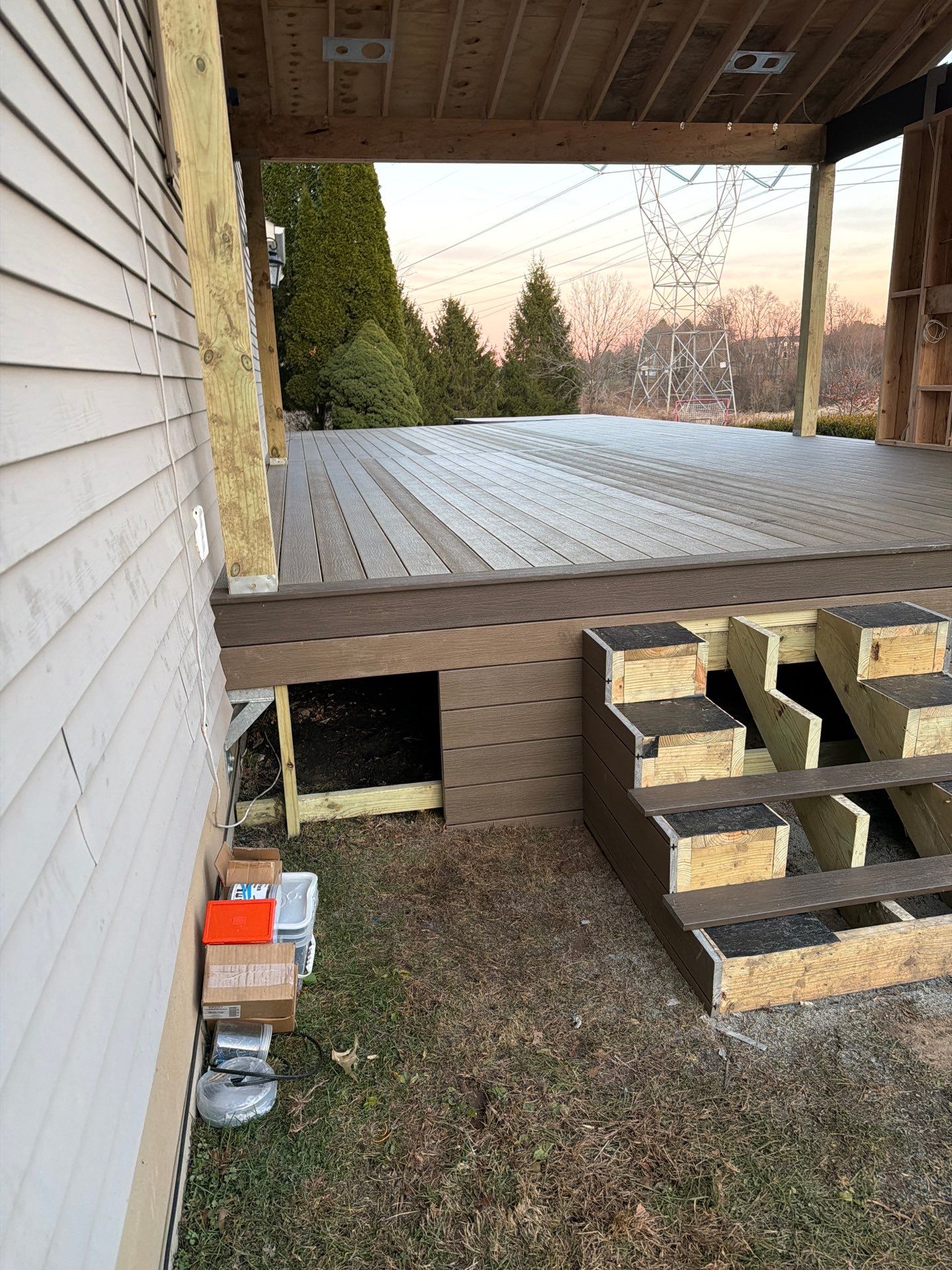 New Deck With a Roof and TV Mount in Raritan, New Jersey by deck guardian