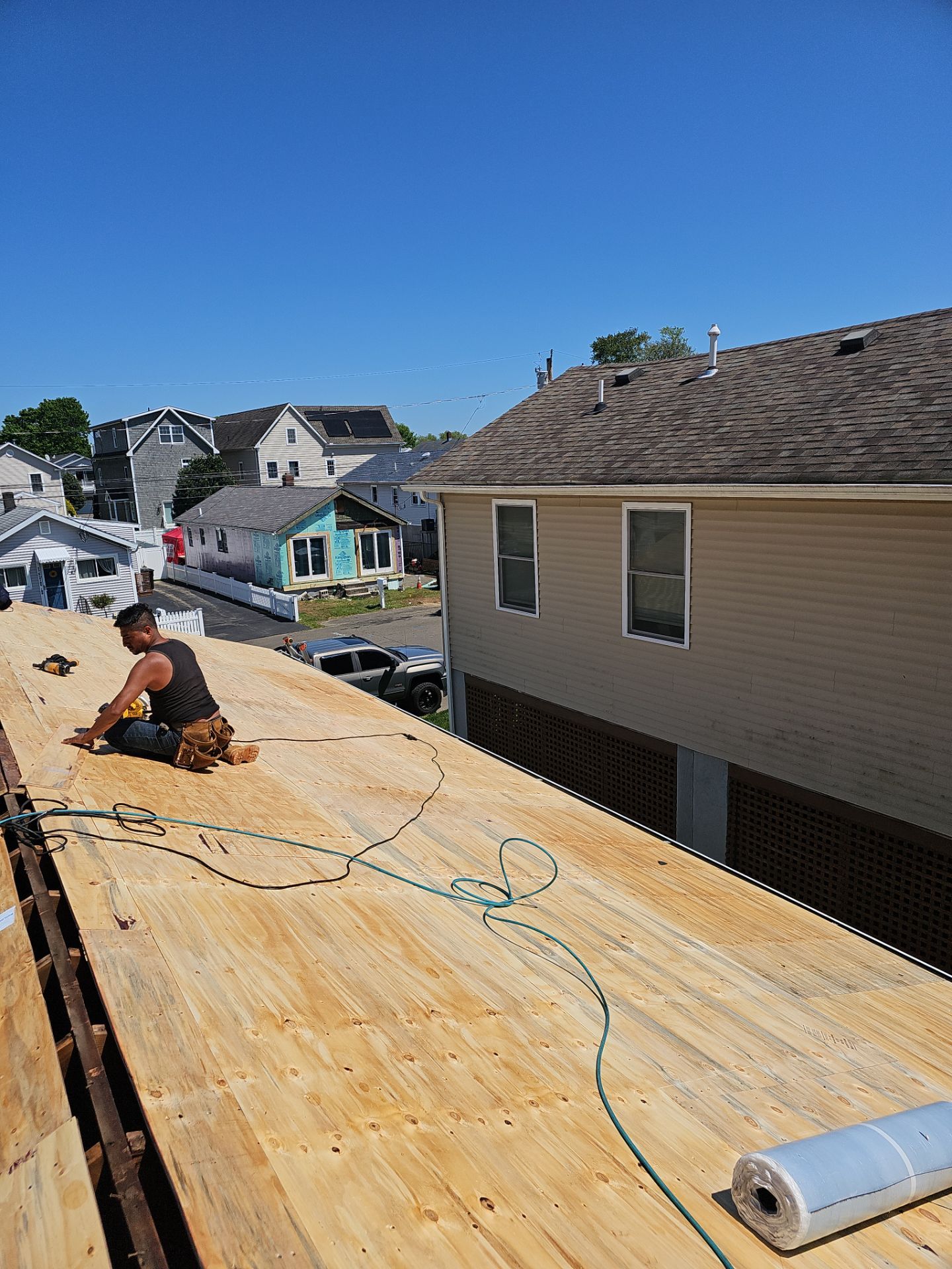 Residential Roofing Installation using Owens Corning Duration Colonial Slate by A Plus Exterior