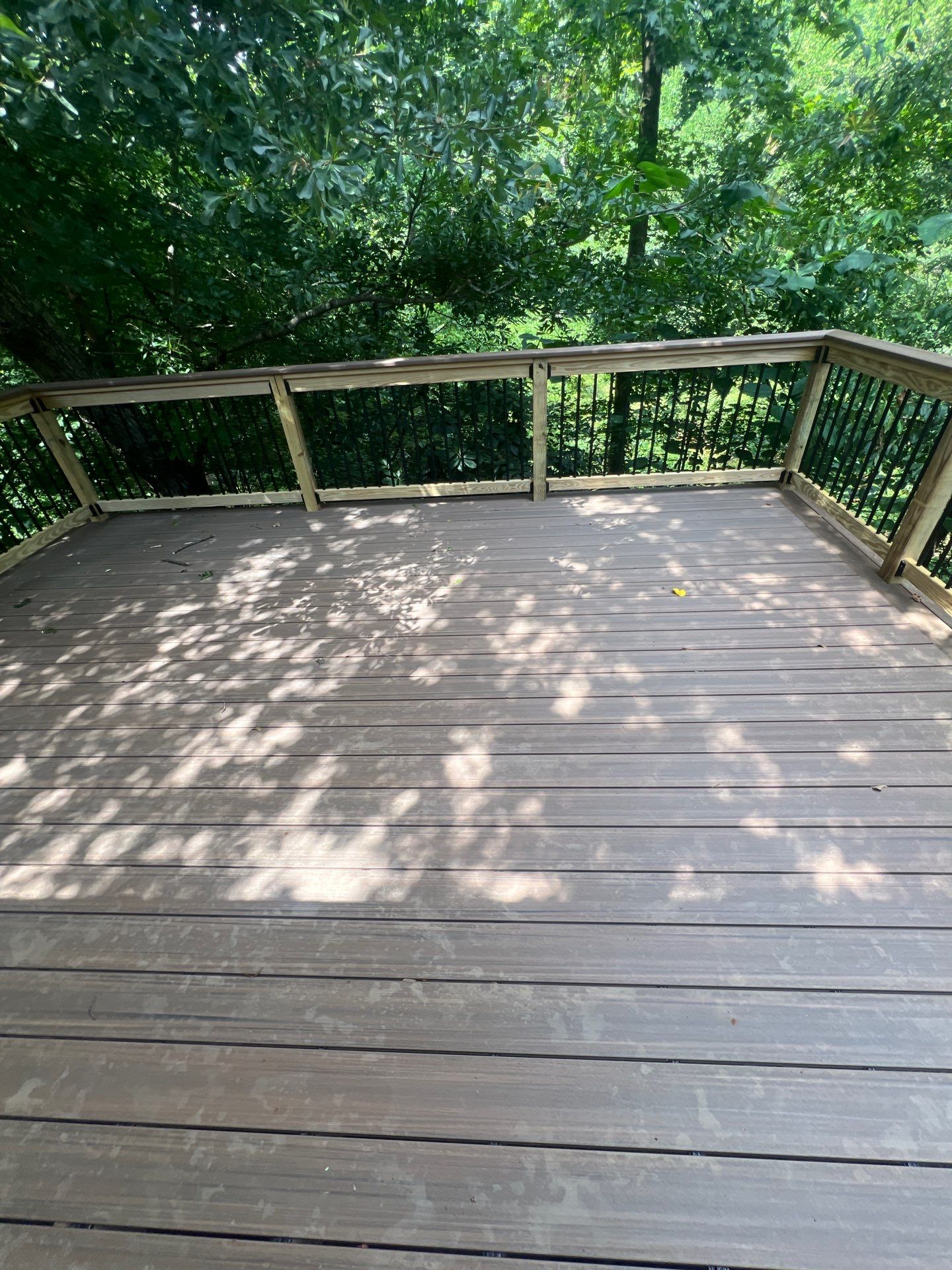 Atlanta, GA Front Porch Deck Rebuild using Timbertech and Pressure Treated Pine by Nelson Exteriors 