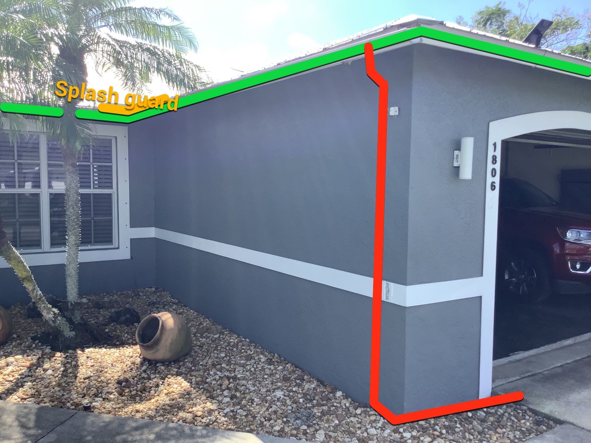 White 6 inch Seamless Gutters in Cape Coral FL by Gutter Professors