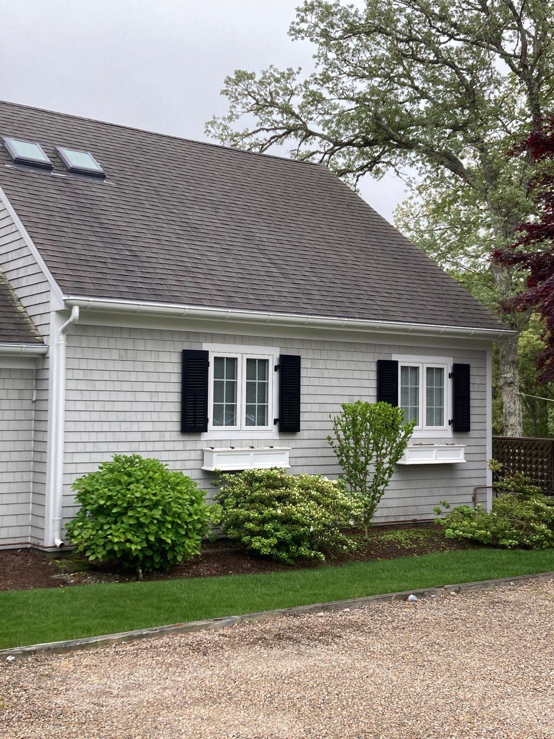 Gutter Installation using 6" Half Round Aluminum Gutter with Radius End Caps by Gutter Pro Enterprises