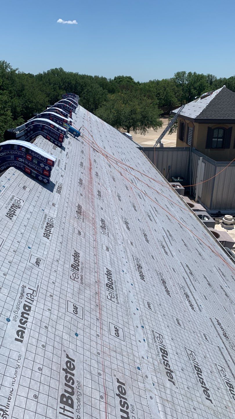Commercial Roof Installation using GAF Shingles in Dallas Texas by Elite Roofing LLC