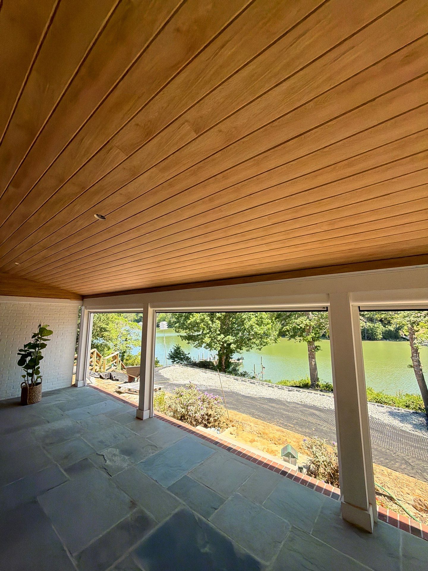 Custom Tongue and Groove Porch Ceiling in Irvington by Cade Construction
