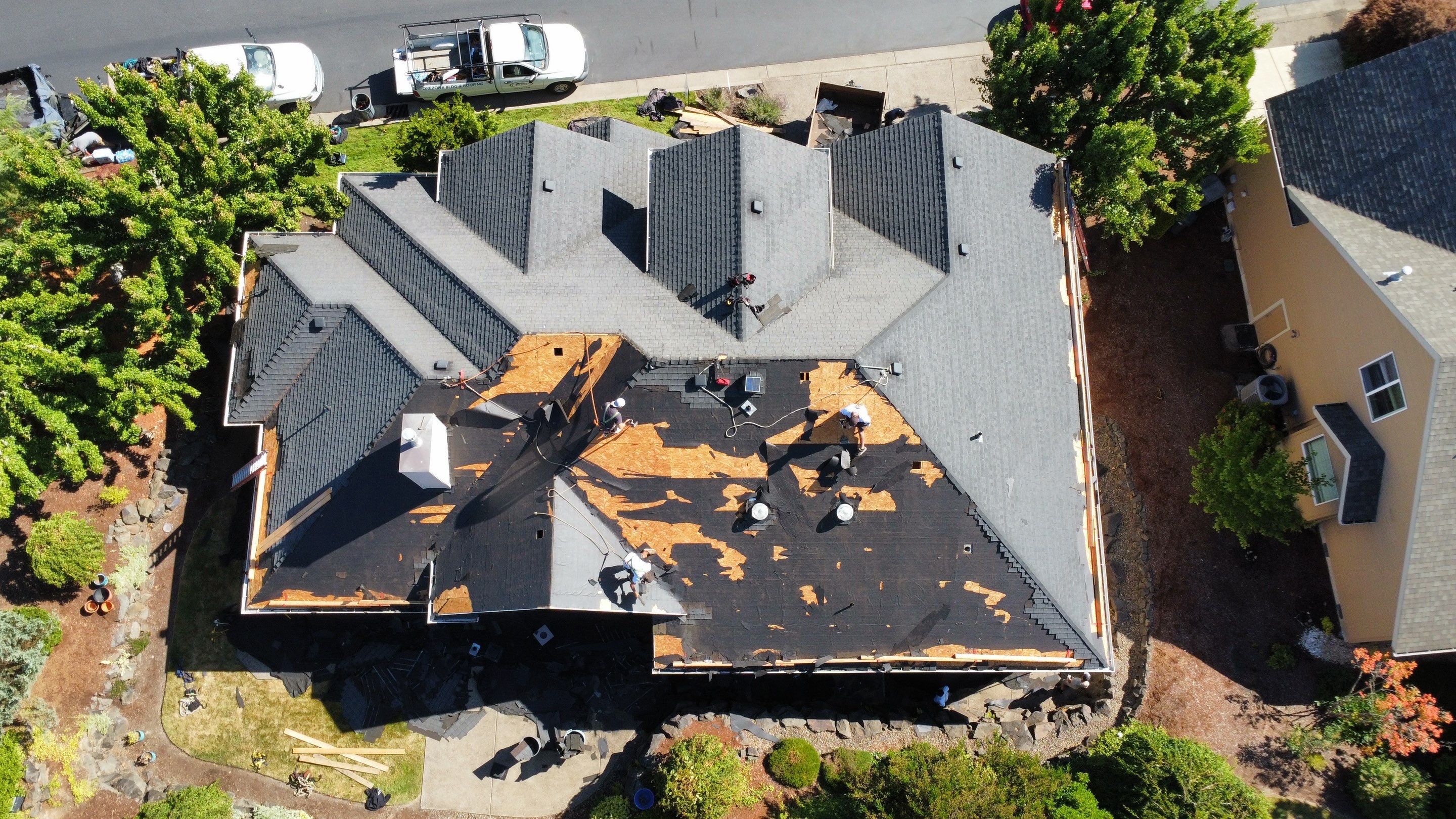 Residential Roofing Installation using IKO Dynasty (Color: Shadow Brown) by Orezona Building & Roofing Company, Inc.