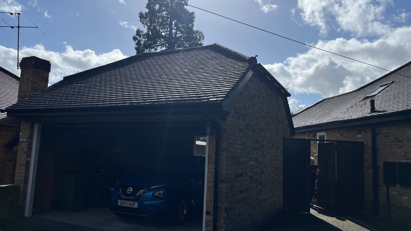 Roof Clean - Biocide Treatment using Honda 15lpm Low Pressure Washing Machine by Ges Exterior Cleaning ltd