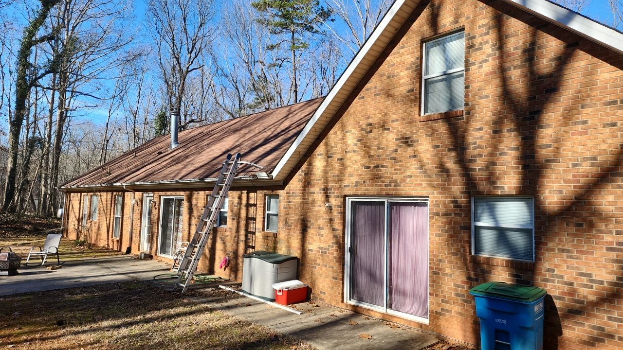 Gutter and Roof cleaning using cleaner by G&H Home Tech Pros LLC