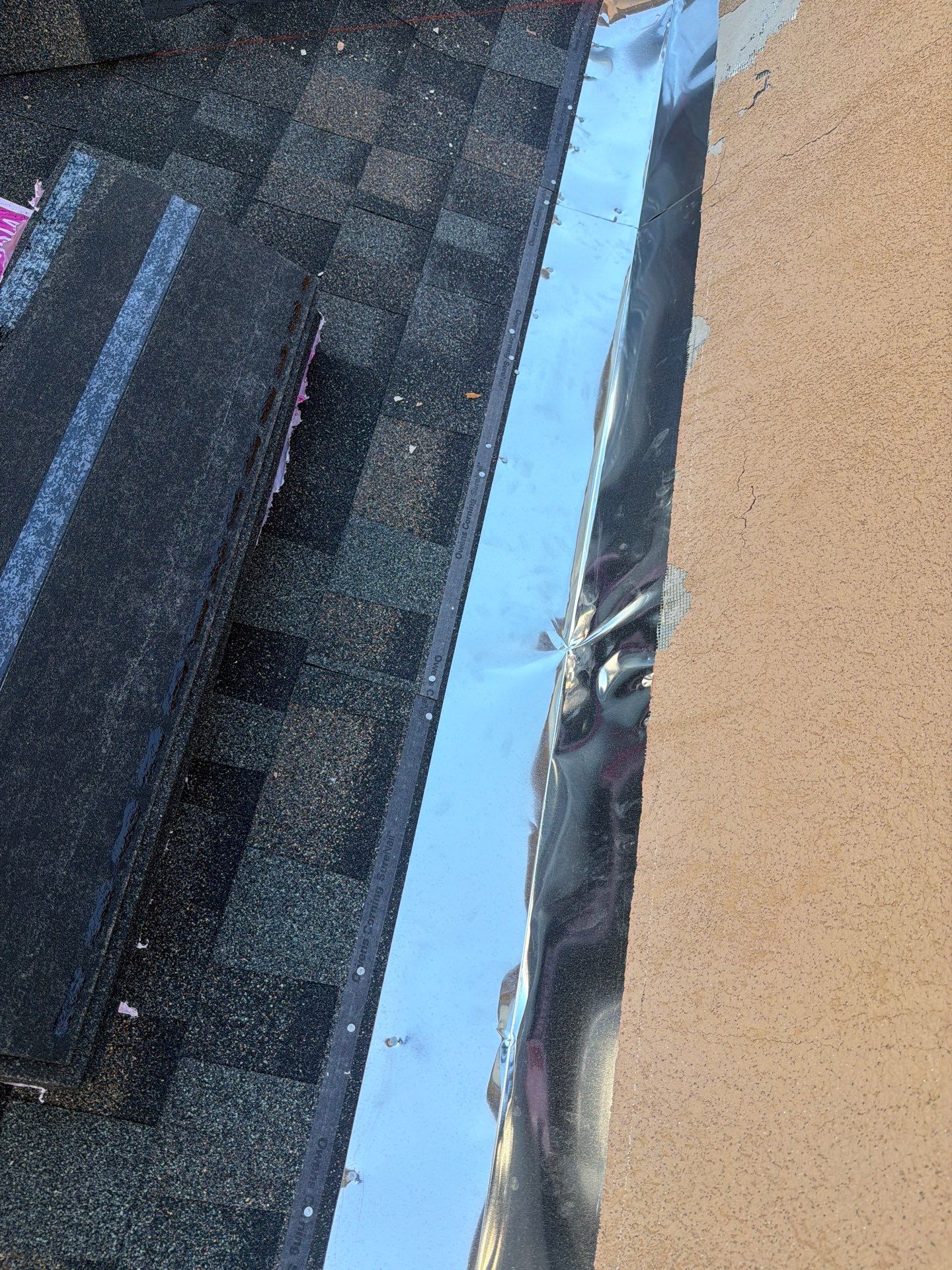 Flashing Stucco above the Roof by Bayfront Roofing and Construction