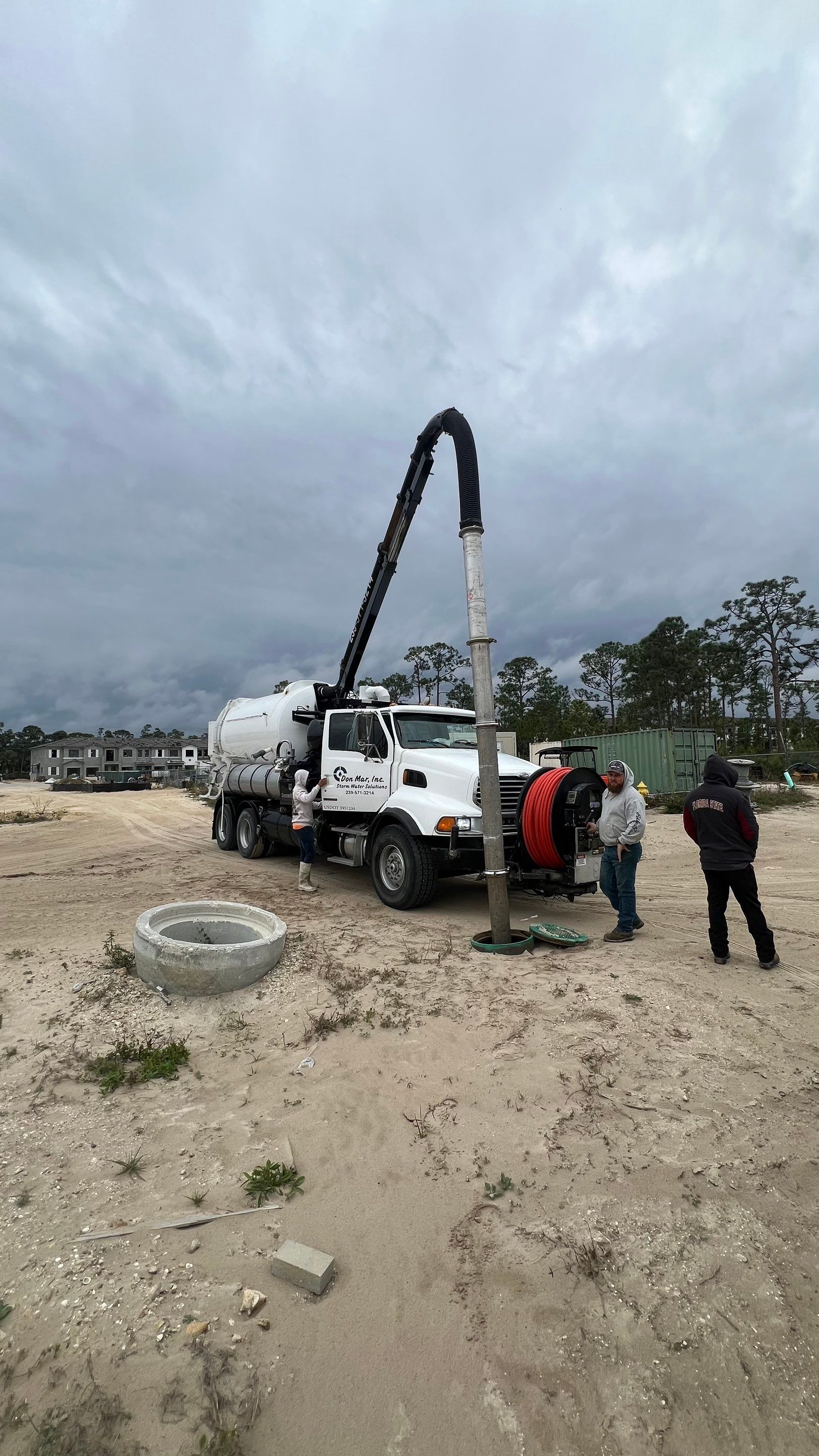 New Residential Construction Community Sewer System Cleaning by APS Power & Water