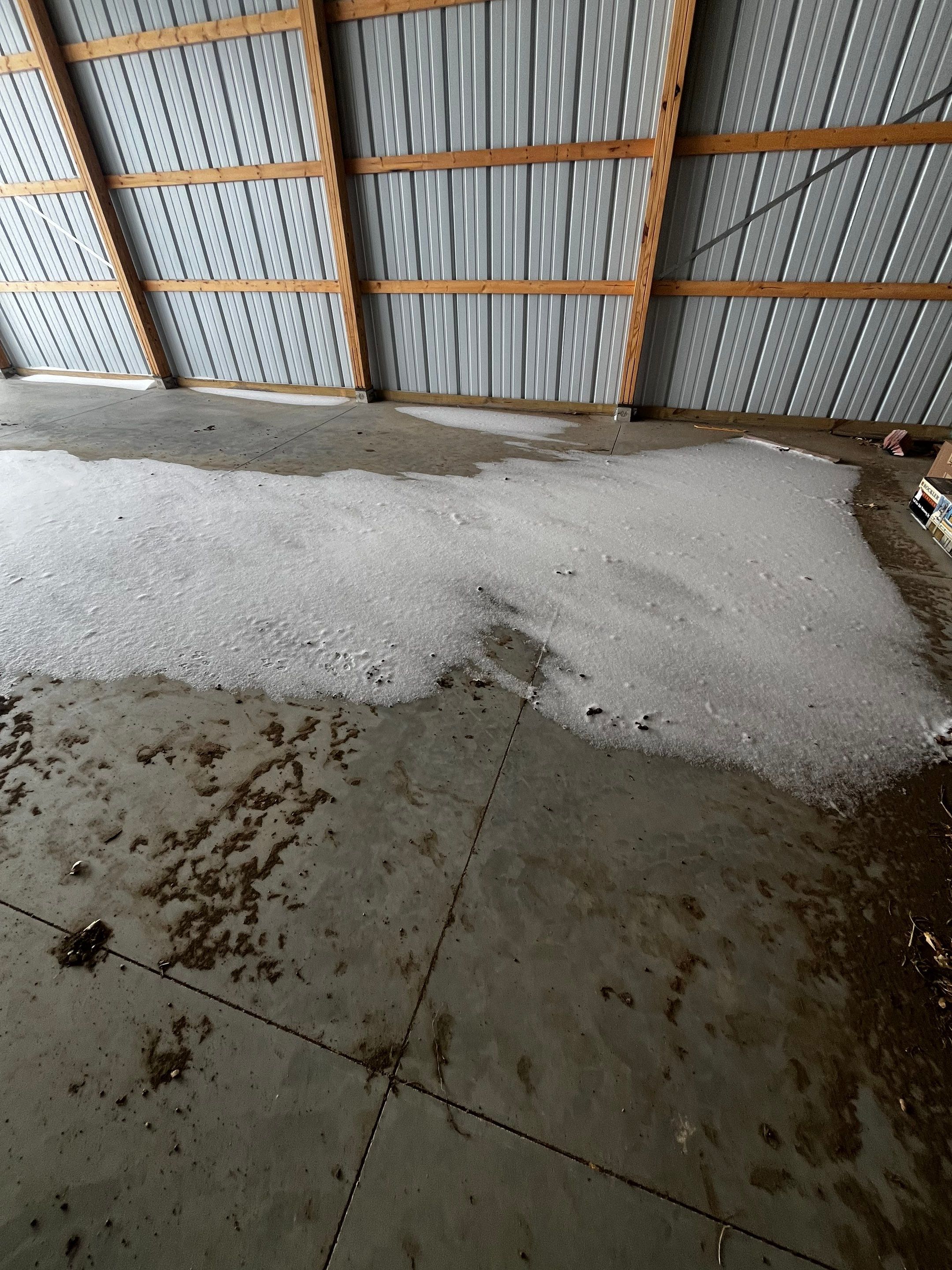 Durable Grey Speckled Epoxy Floor Coating for Yankton Shop by Select Painting, Coatings & Garage Cabinets