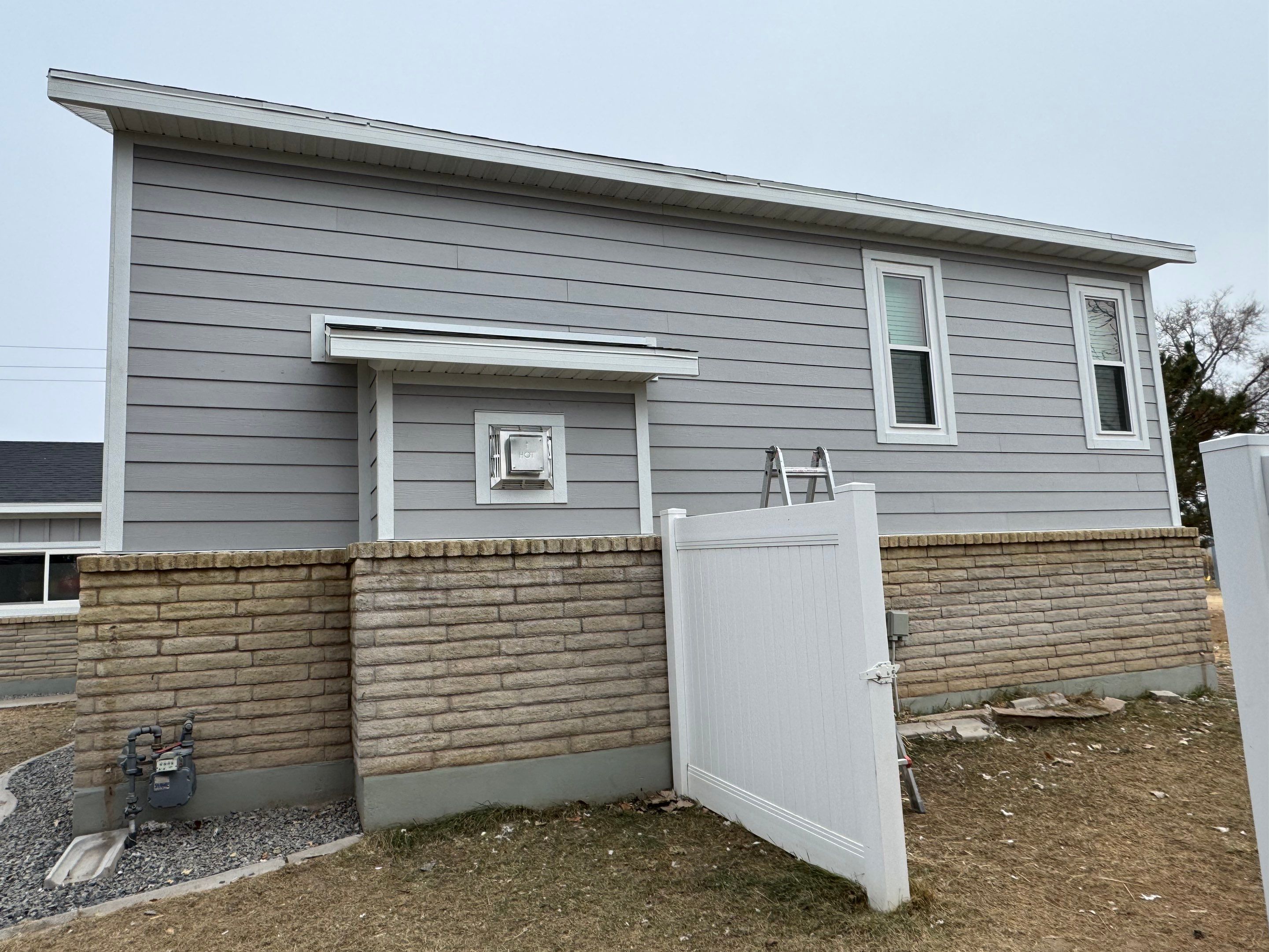 Ogden | Thermal Hardie Upgrade with Mixed Profiles | Pearl Gray by Ideal Siding Utah