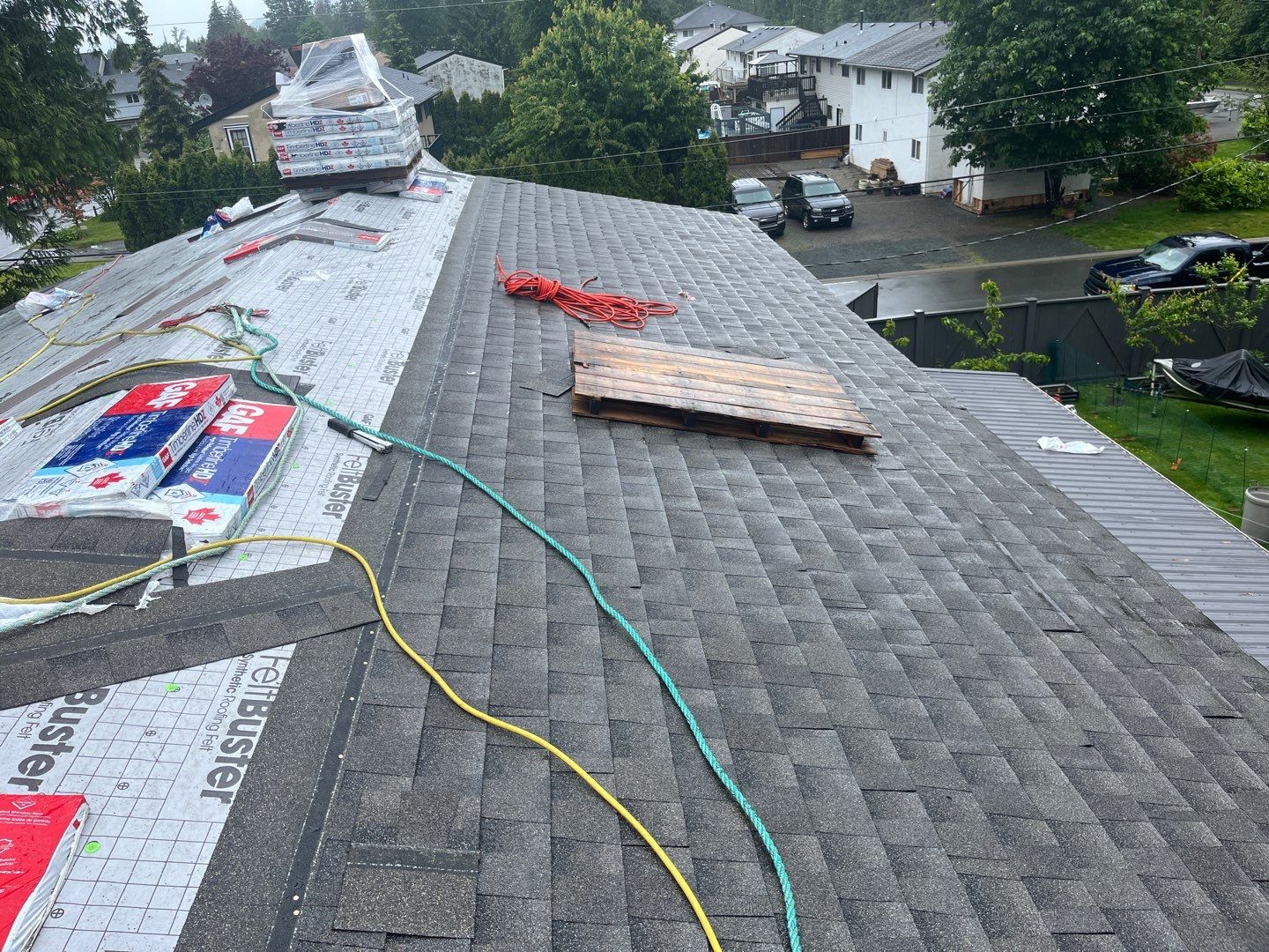 Residential Roofing Installation using GAF Timberline HDZ by Top Notch Roofing Inc