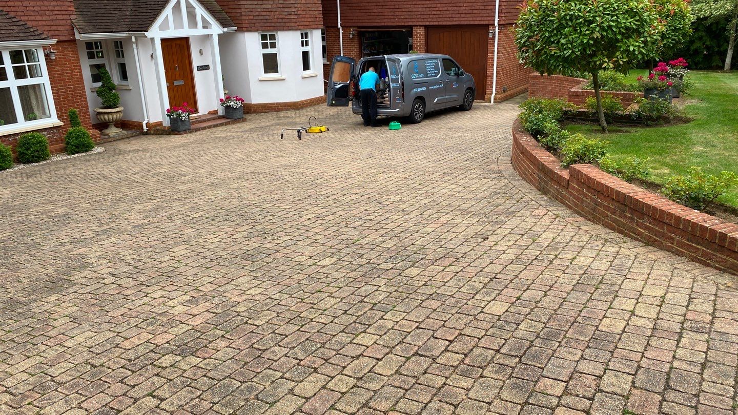 Driveway Clean using honda 21 ltr/min by Ges Exterior Cleaning ltd