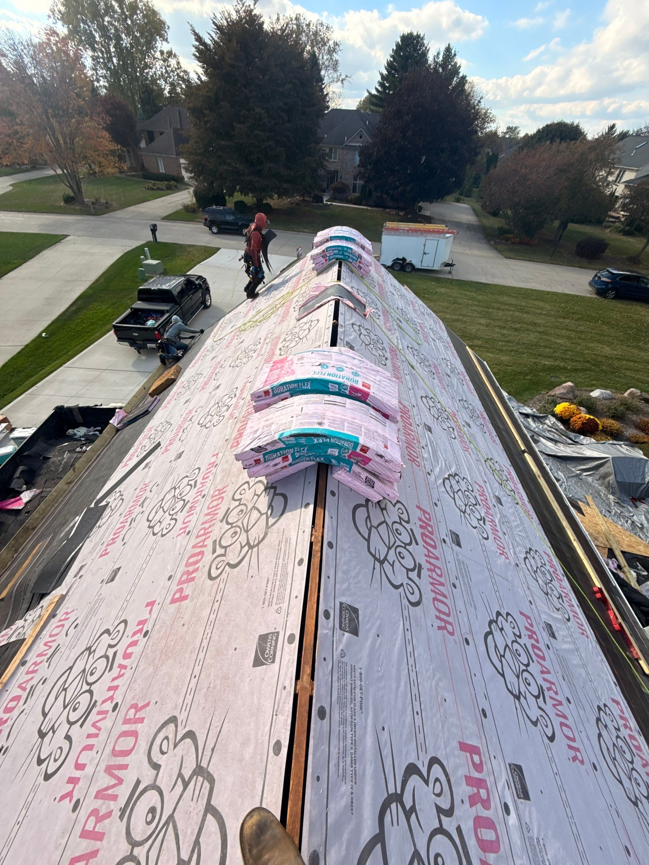 Roof Replacement using Owens Corning Teak by 180 Contractors