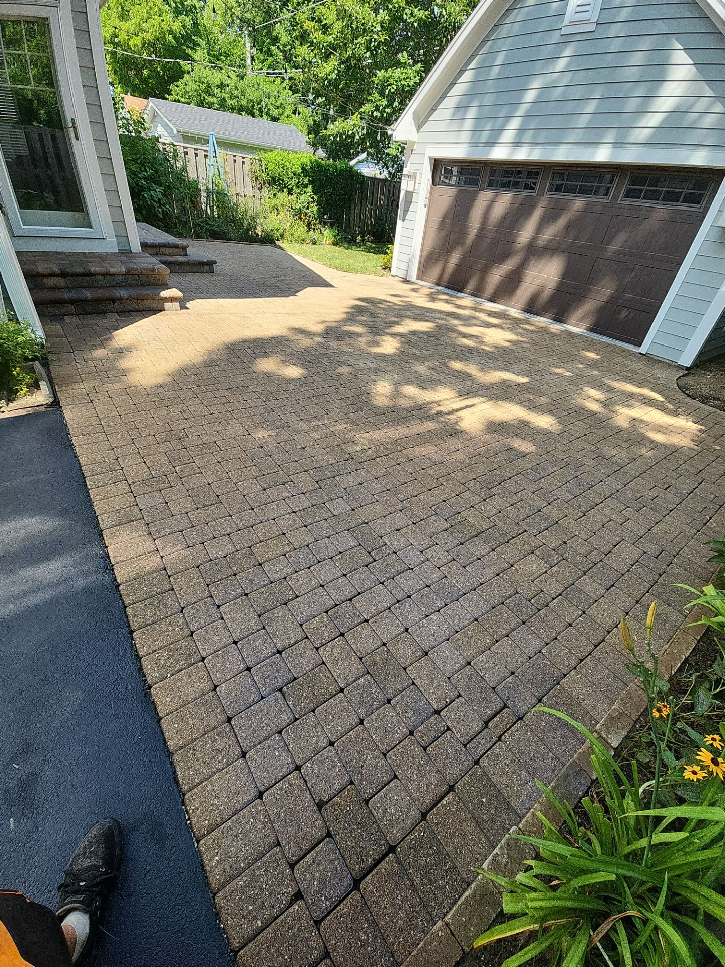 Highland Park, Brick paver cleaning sanding and sealing   by Northern Power Washing LLC.