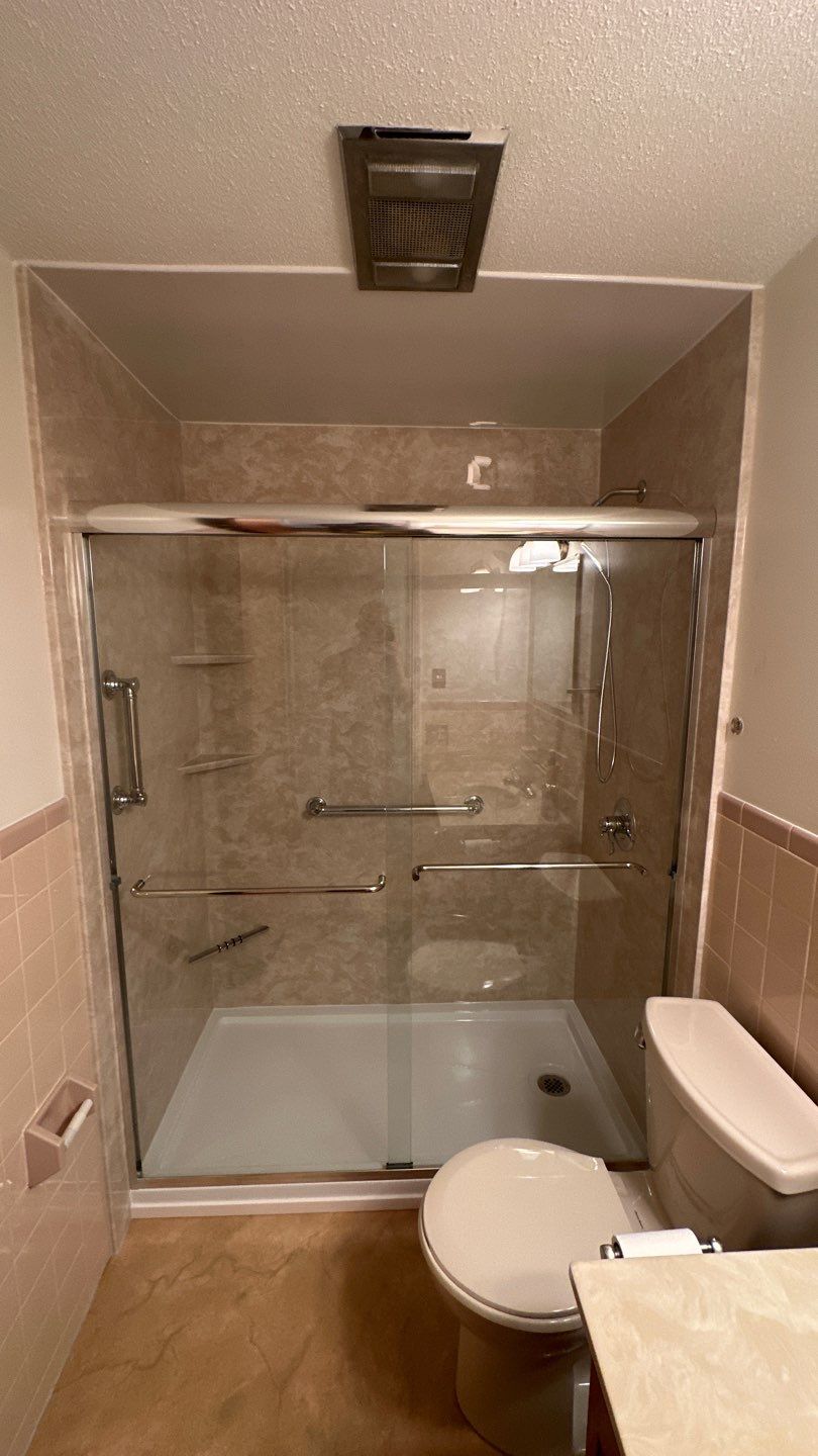 Tub to Walk-In Shower Installation in Agawam, MA by Yankee Home Improvement