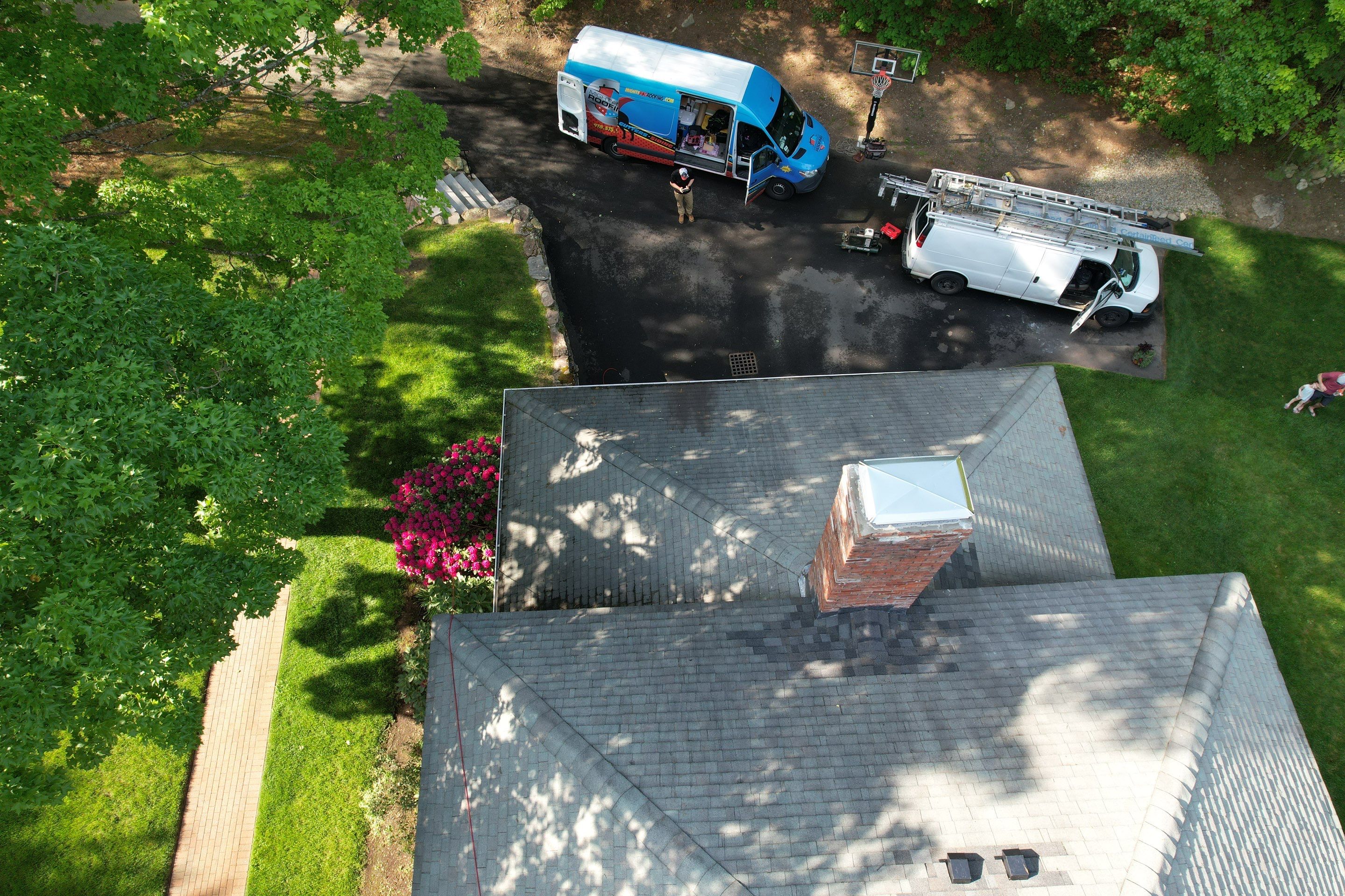 Chimney Reflashing & Roof Ventilation Upgrade | Harvard, MA by Mighty Dog Roofing of Greater Middlesex County
