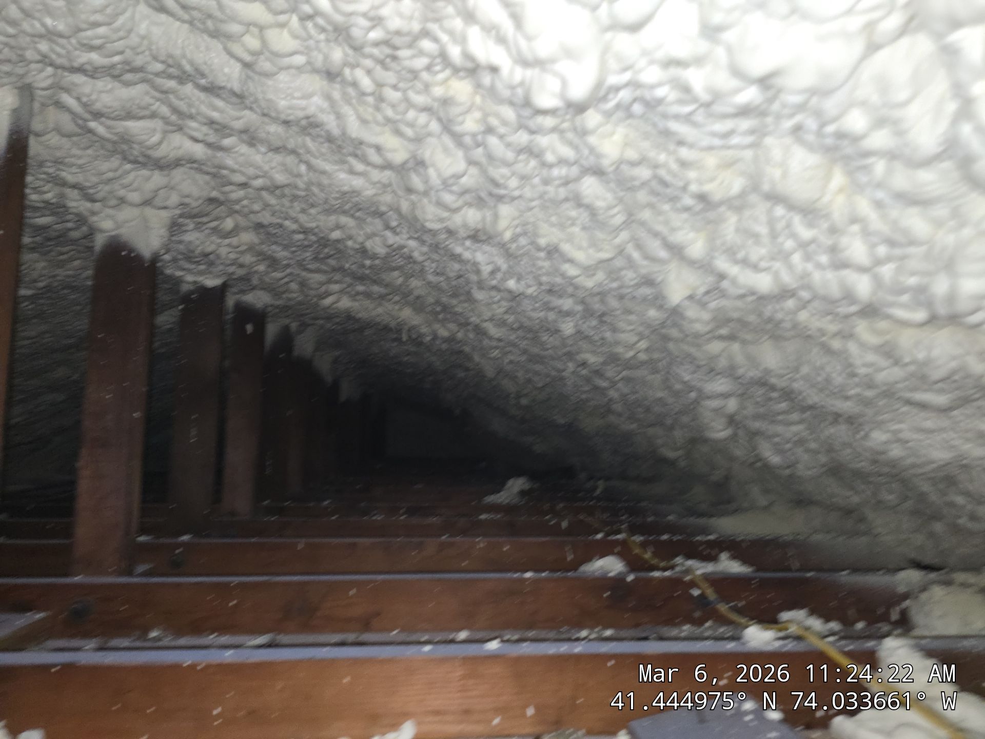 Attic Insulation using open cell spray foam by NYS Foam & Energy