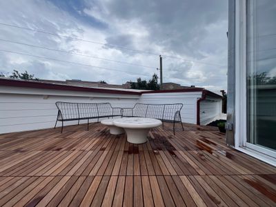 Atlanta Rooftop Deck Renovation with Modular Wood Slat Tiles