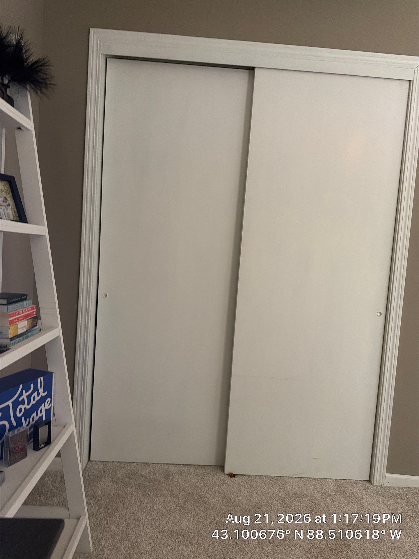 New White Sliding Closet Door Installation in Oconomowoc by CompanyCam Sales Demo