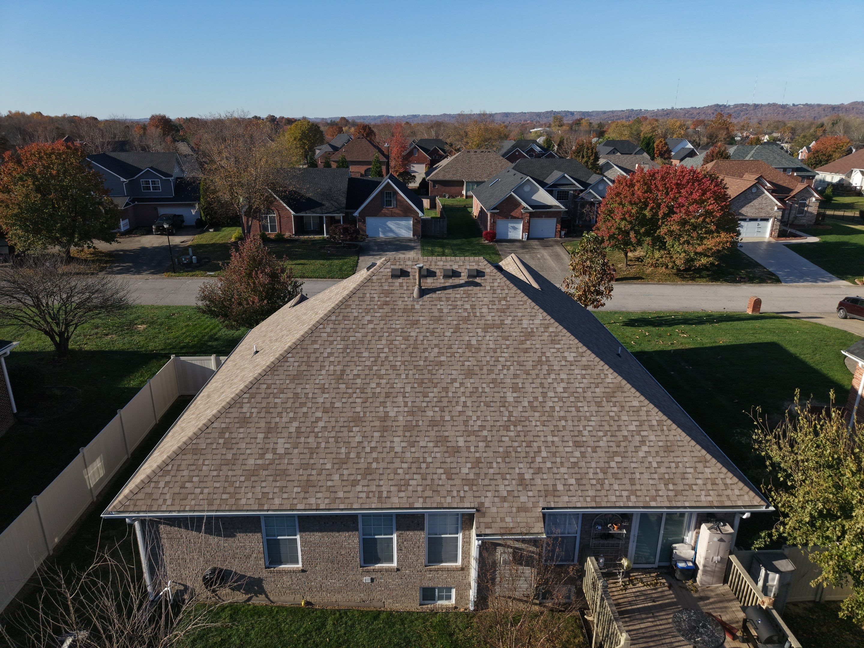 Owens Corning Duration - Sand Castle W/White Gutters by Stout Exteriors