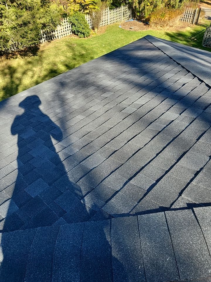 ATLAS PINNACLE COLOR: SCOTCHGARD BLACK SHADOW DRIP EDGE: WHITE by Eagle Eye Roofing