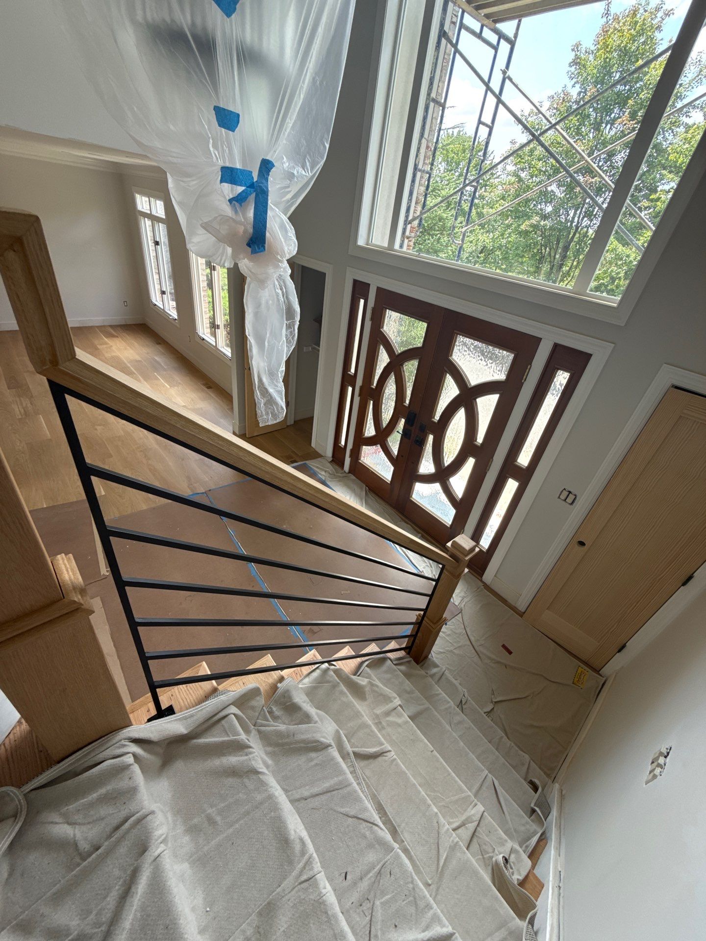 Horizontal Iron Interior Railings – Potomac, MD by Capitol Iron Works