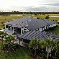 24ga 1.5" Mechanical Seam Dark Bronze by Total Roofing System The Metal Roof Experts