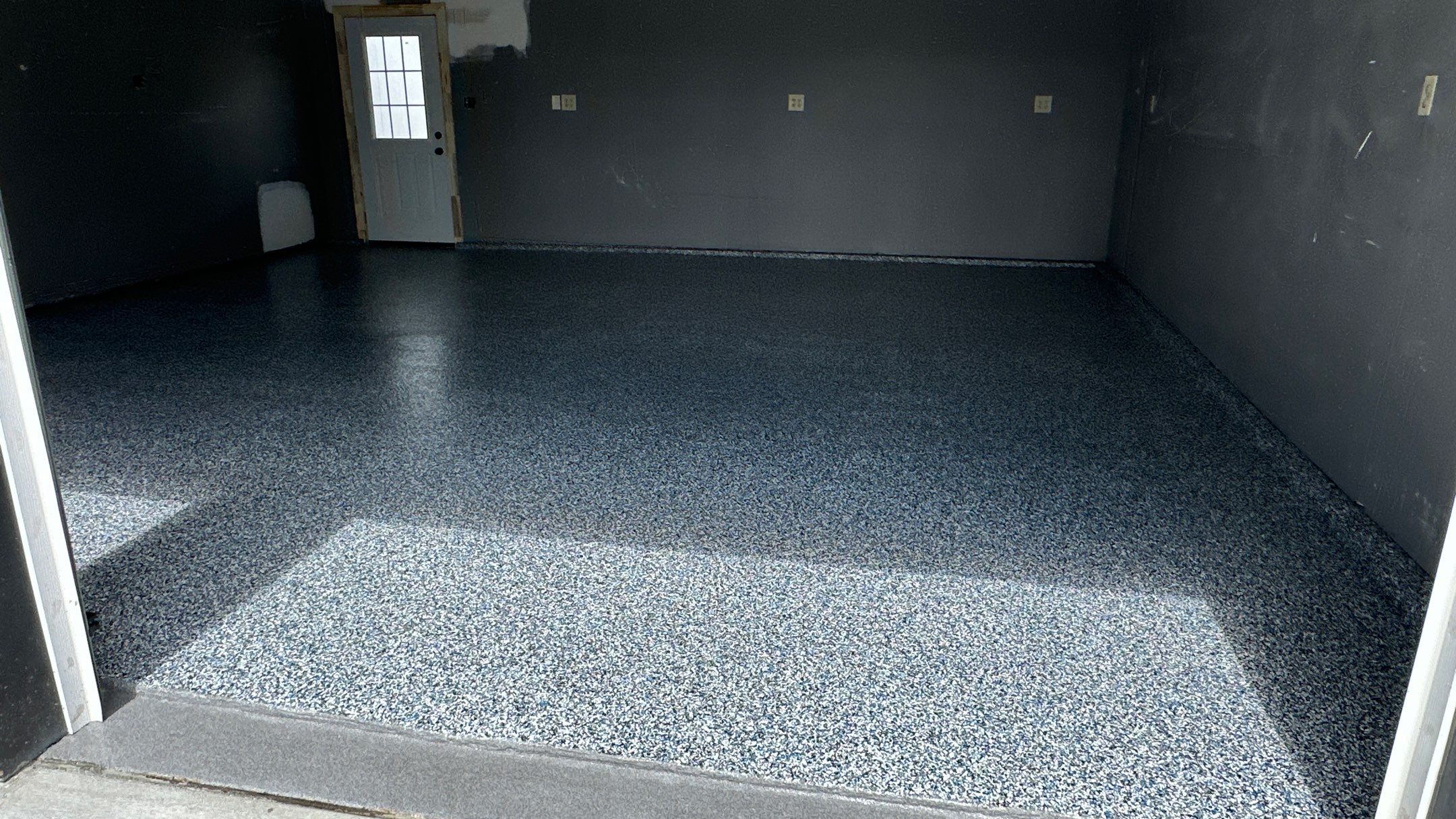 Kurt C. upgraded their garage floor with Banner Blue Flake  by Banner Garage