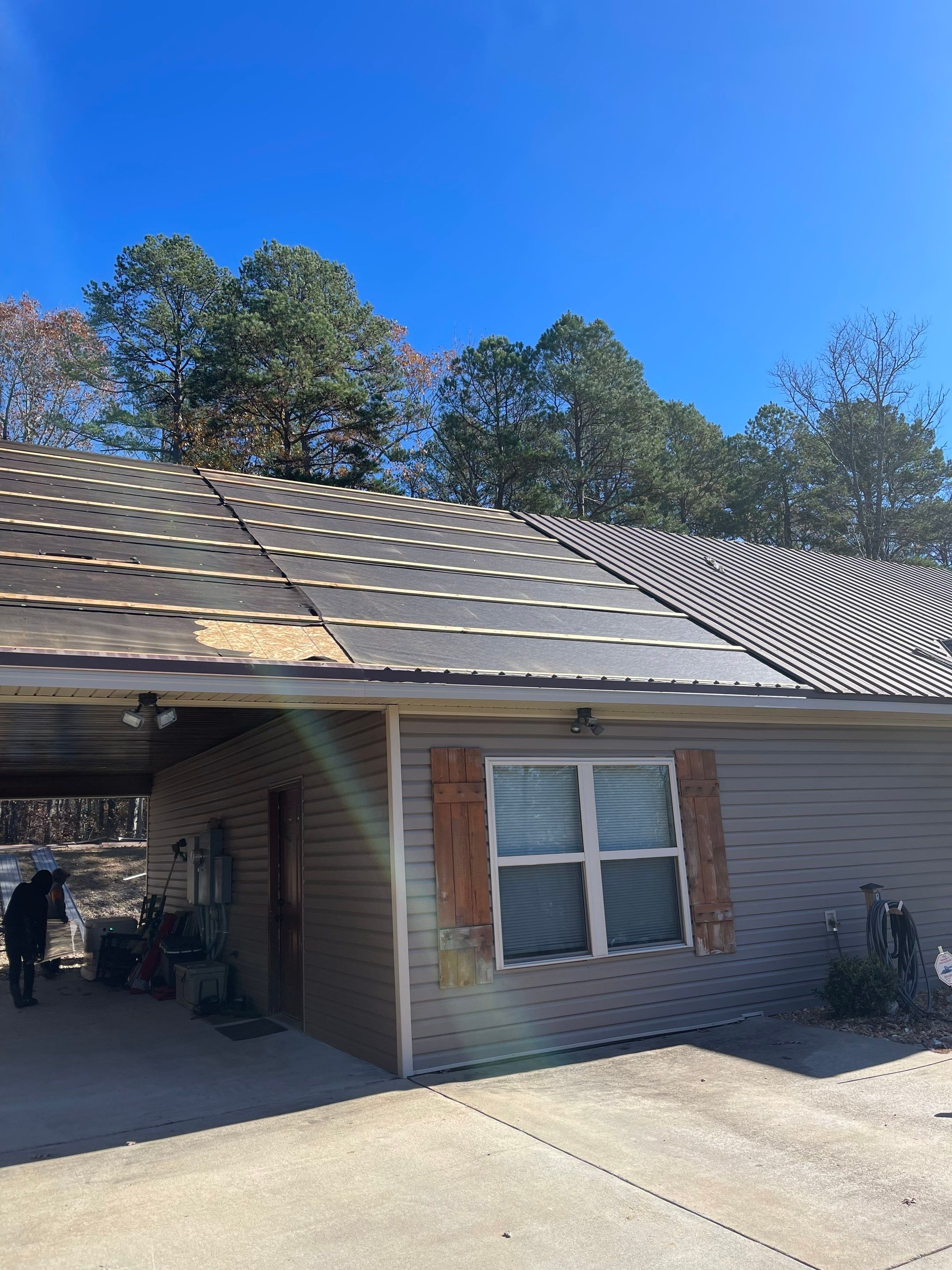 Residential Metal Roof Replacement using Reed's Metals: 26 GA. Standing Seam: Charcoal Grey by Hostetler Roofing