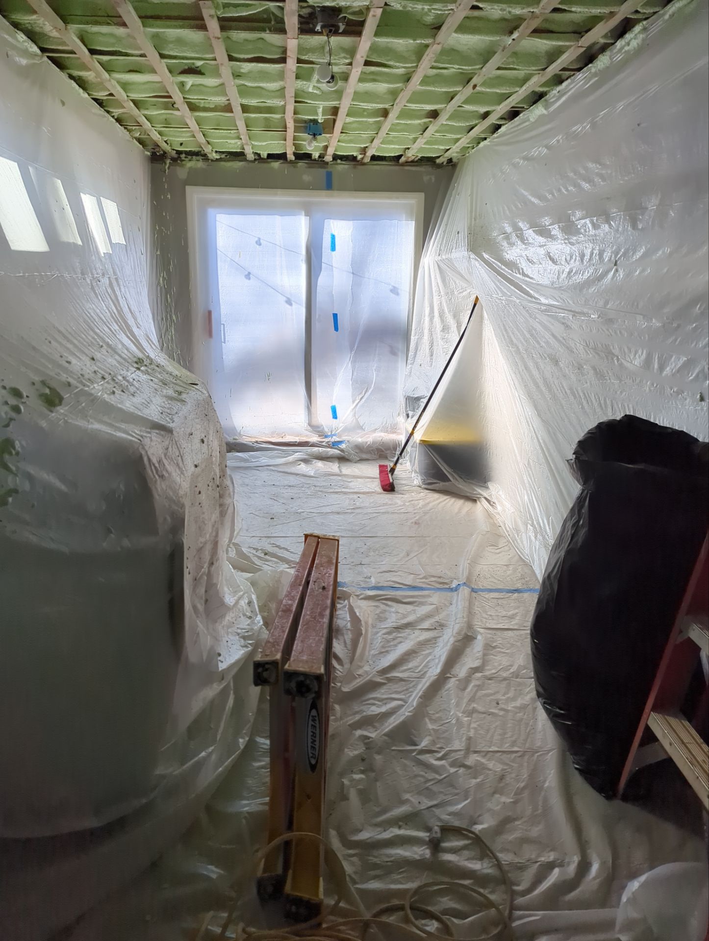 Attic Insulation using open cell spray foam by NYS Foam & Energy