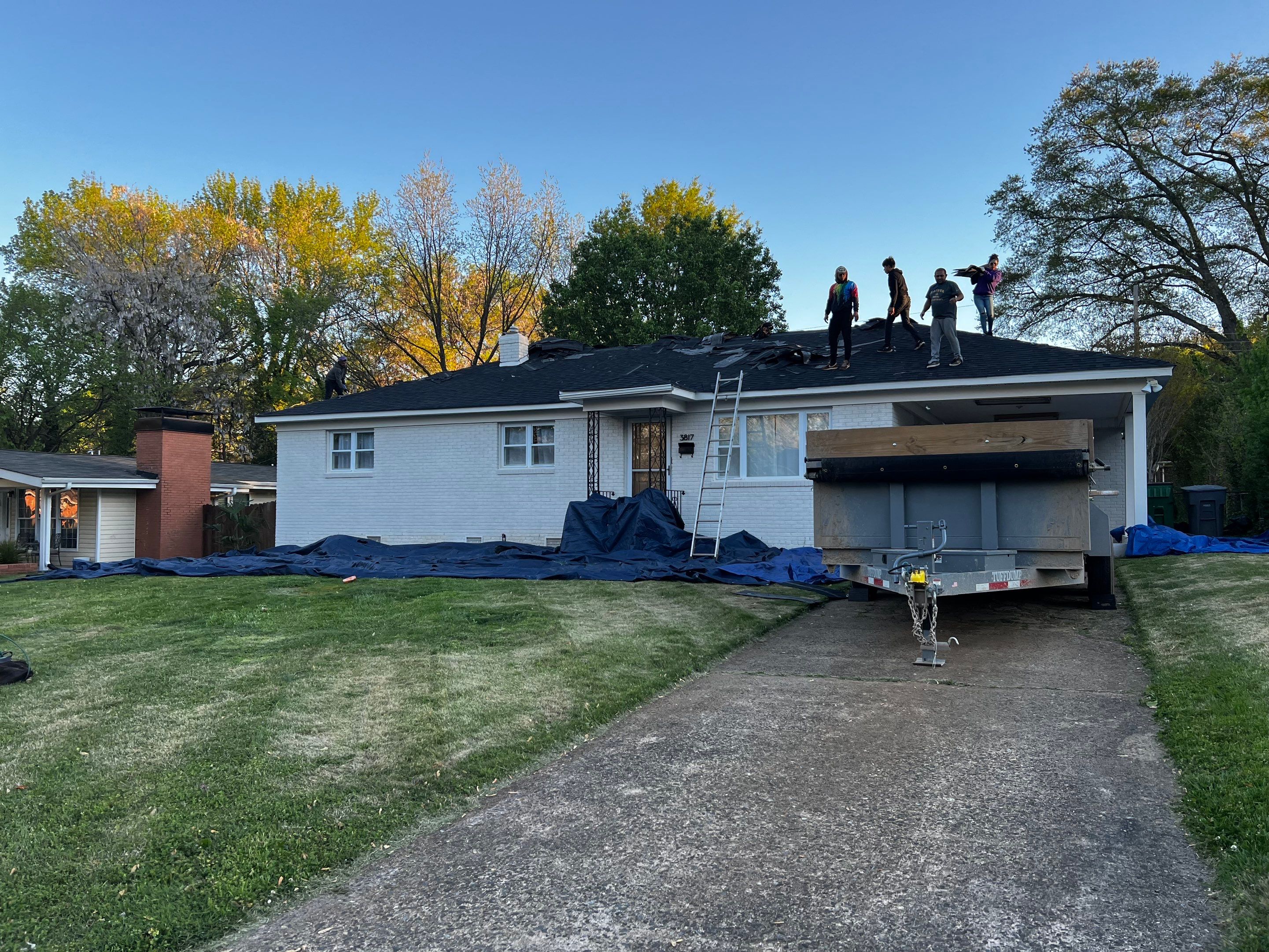 Roof replacement and interior repair by hail damage by Just Brilliant Restoration JBR