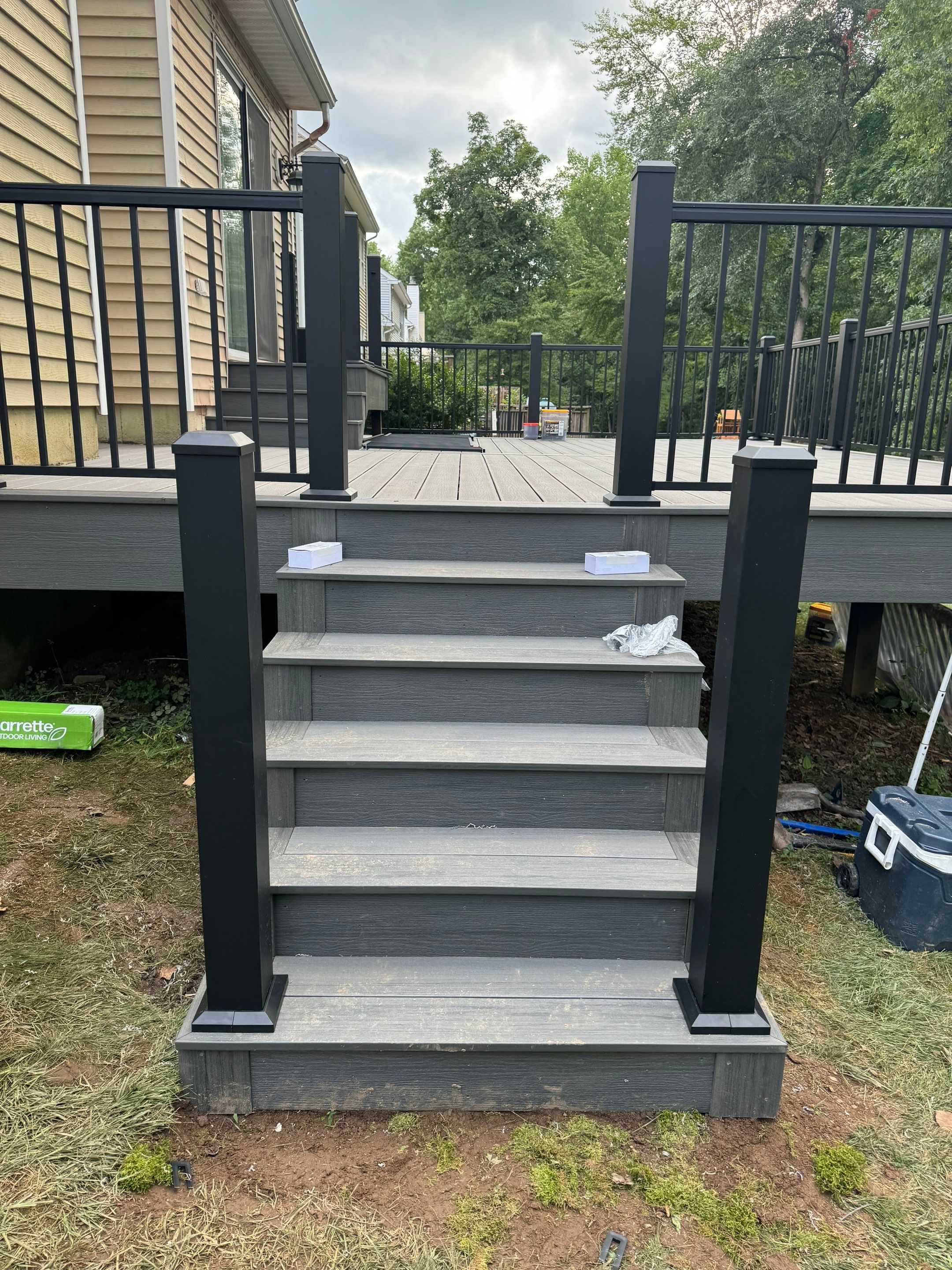 Deck Resurface using Deckorators Vista - Color Driftwood by deck guardian