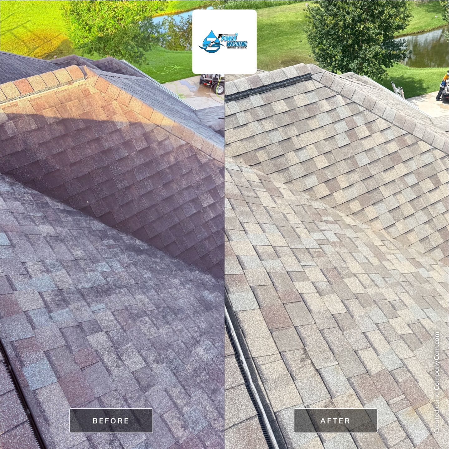 Complete Roof Cleaning and Exterior House Wash in Friendswood by Zeal Power Washing