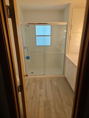 Bathroom Remodel using Shower Door