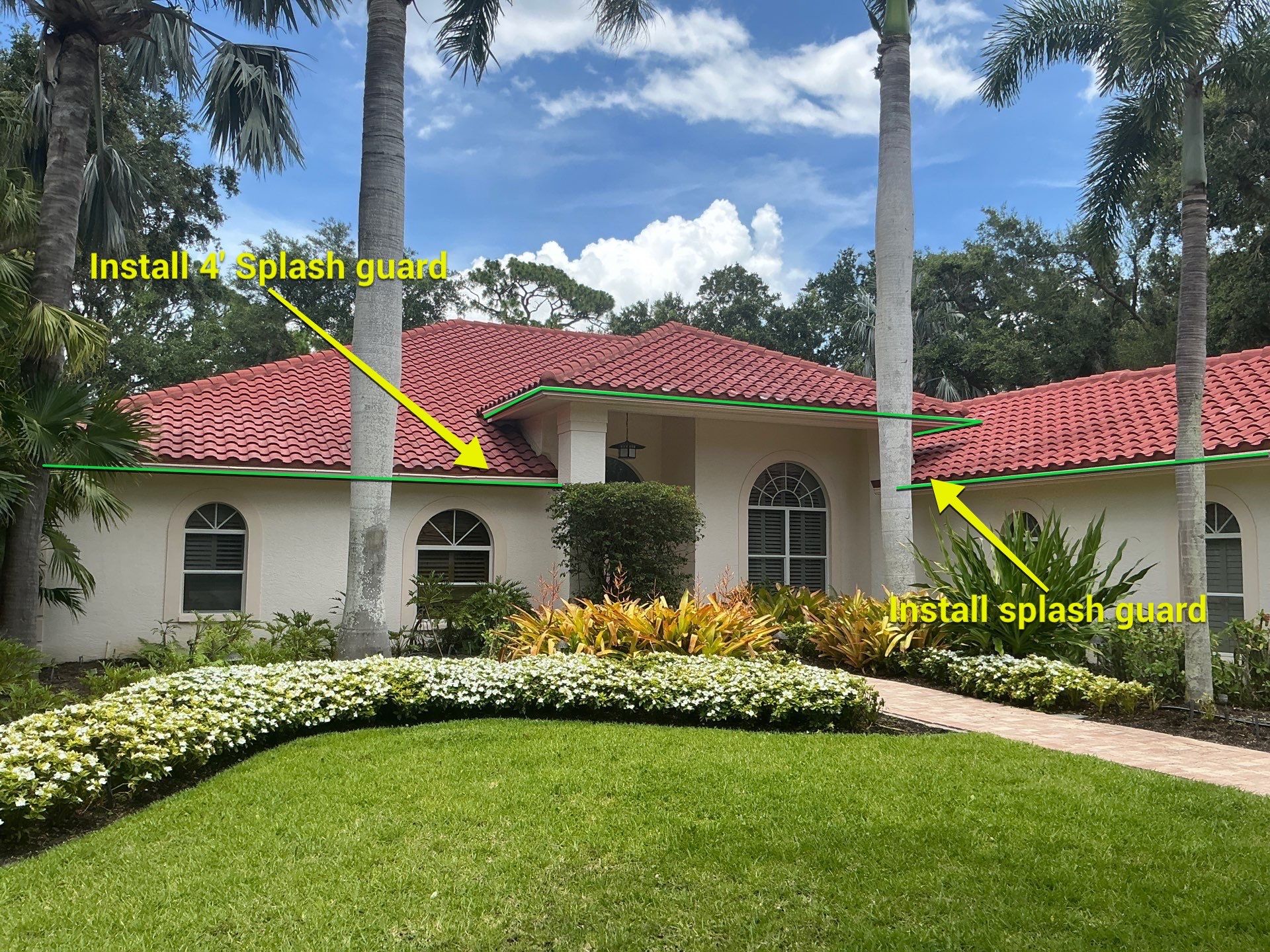 Splash Guard Gutters for Rainy Season Protection in Osprey FL by Gutter Professors