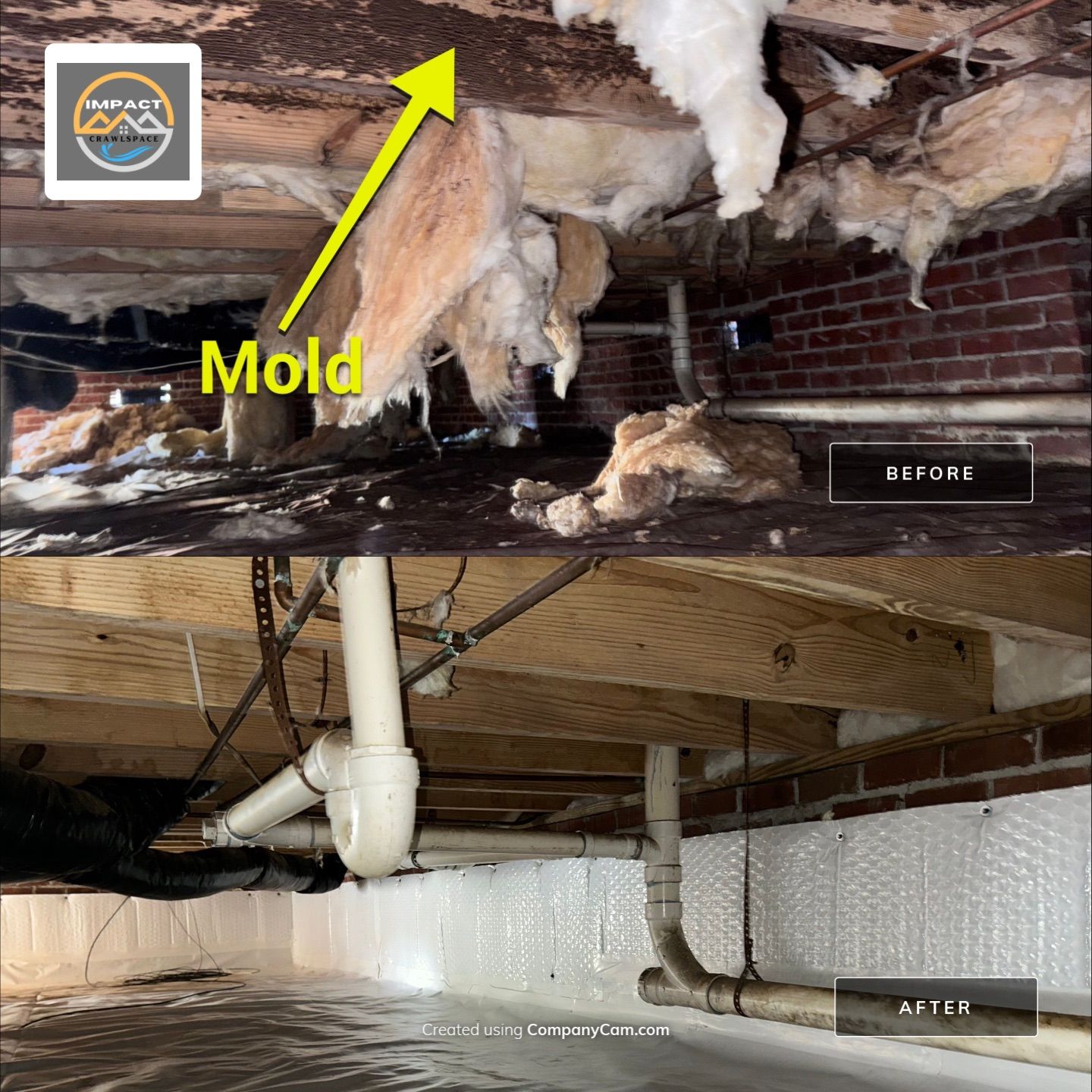 Structural Repairs inludiing sub-floor removal, new floor joists installed, girder replacmeent and dropped girder installed. by Impact Crawlspace