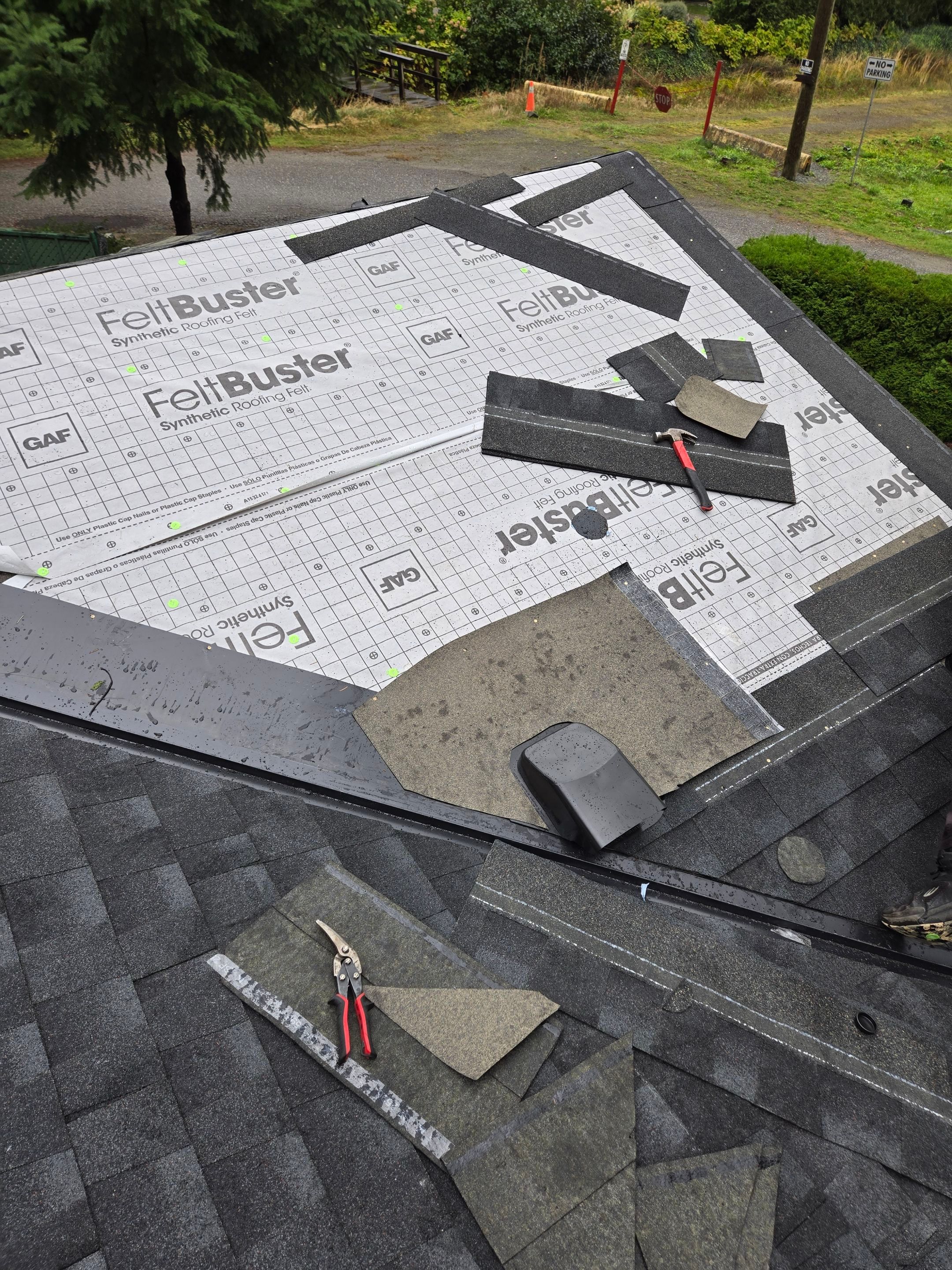 Residential Reroof Shingle - Charcoal by Top Notch Roofing Inc