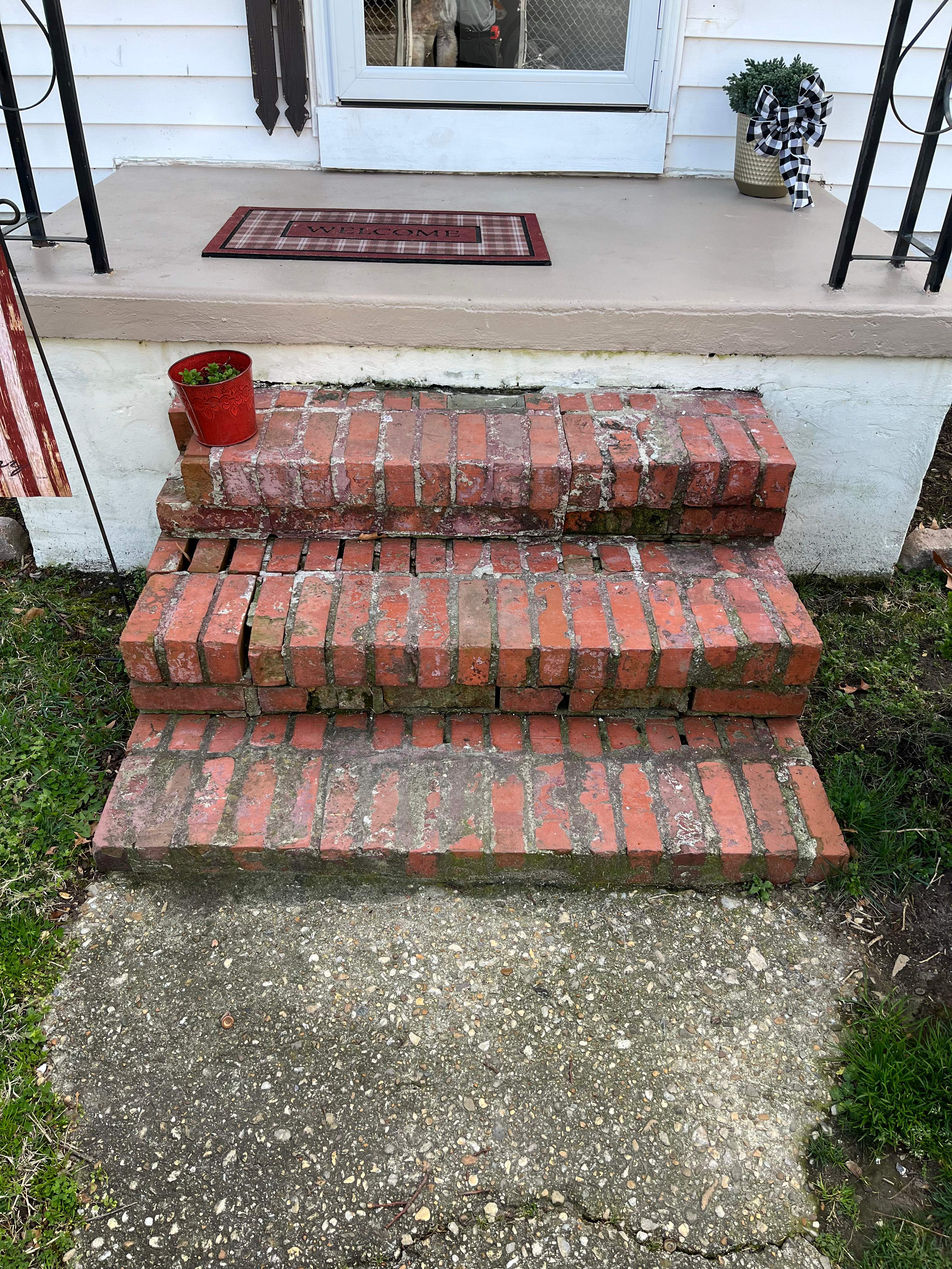 Masonry Stairs and Crown Repairs in Hampton, VA by Premier Chimney and Roofing